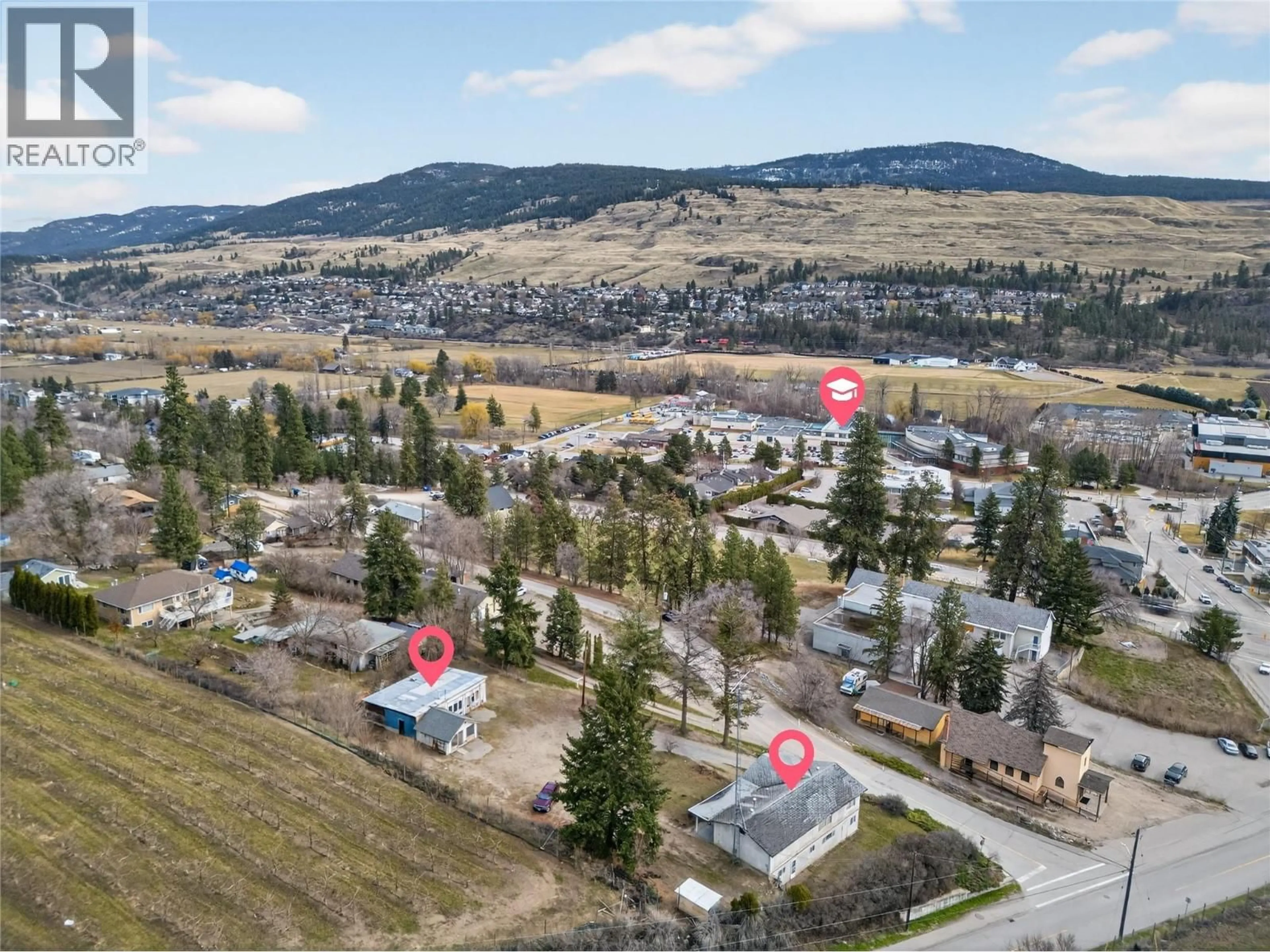 A pic from outside/outdoor area/front of a property/back of a property/a pic from drone, mountain view for 10114 NEWENE ROAD, Lake Country British Columbia V4V1V2