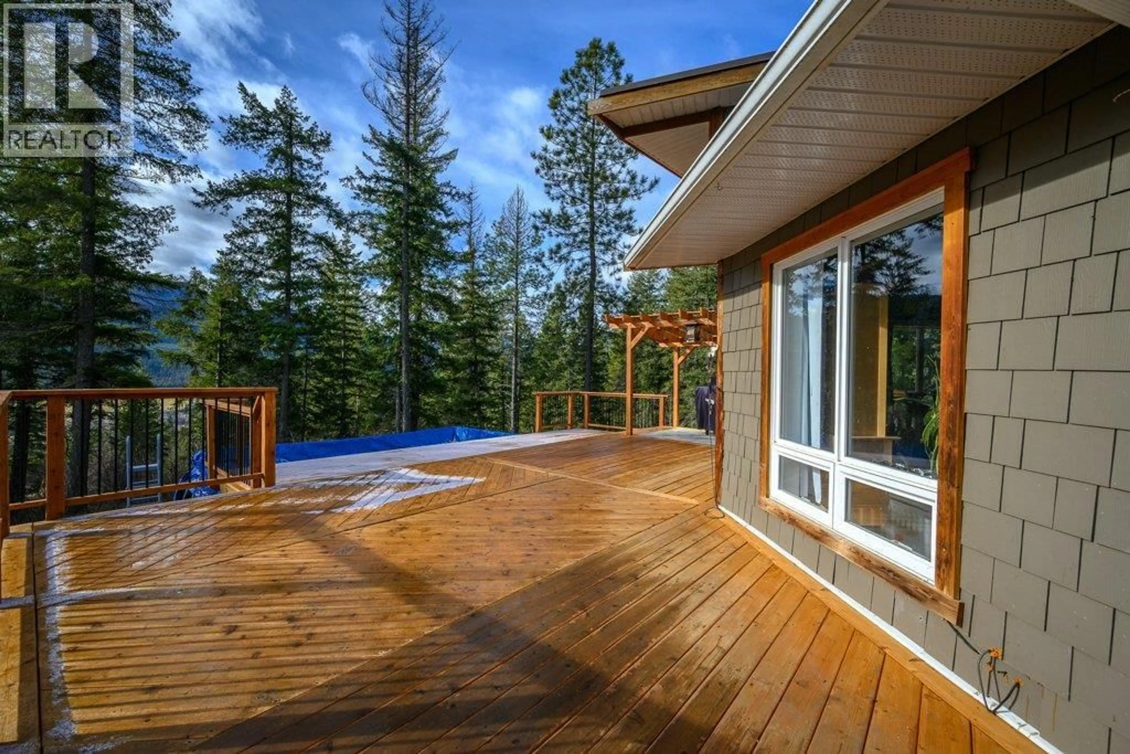 Patio, forest/trees view for 1665 ENDERBY MABEL LAKE ROAD, Enderby British Columbia V0E1V5