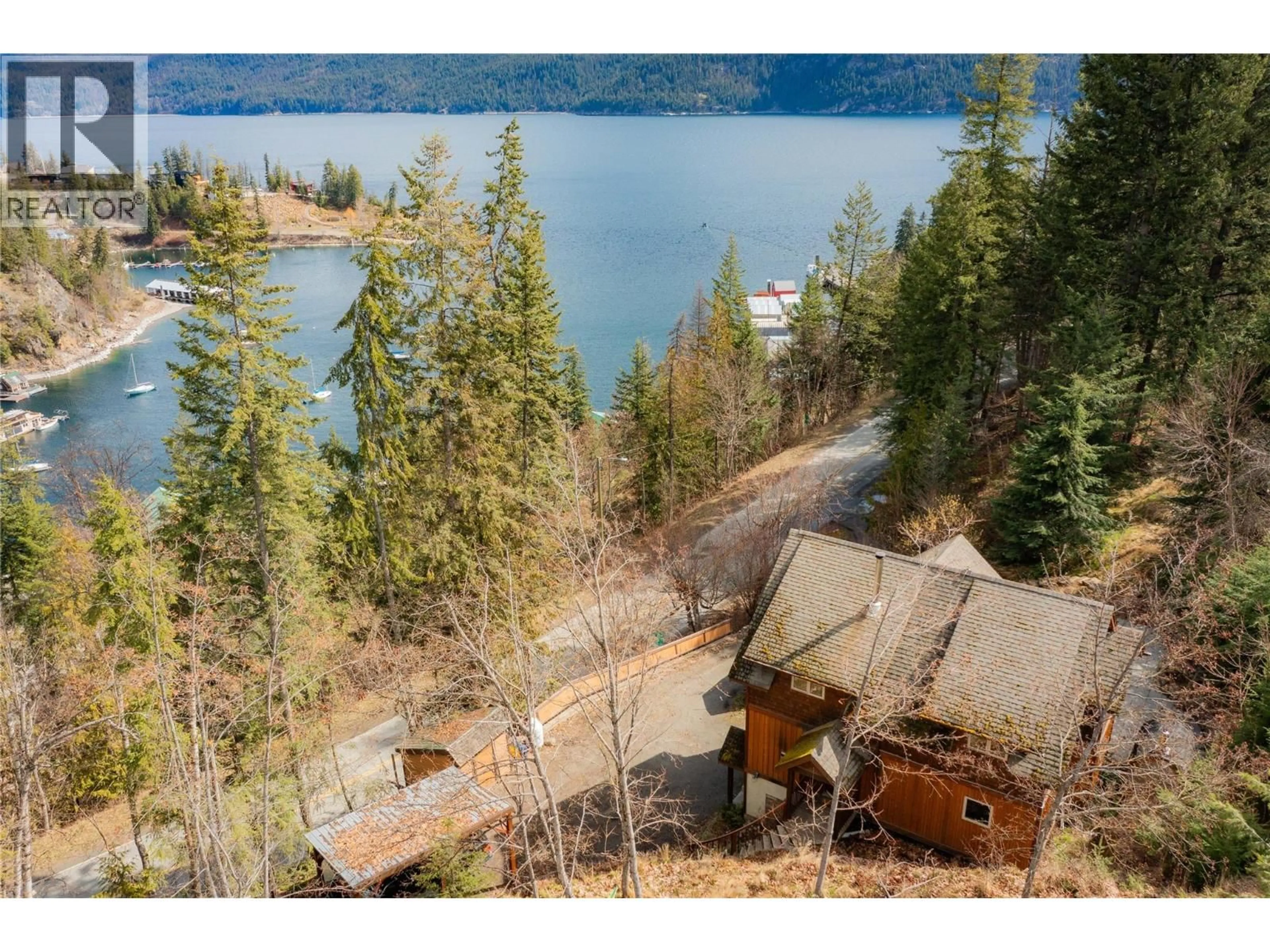 A pic from outside/outdoor area/front of a property/back of a property/a pic from drone, water/lake/river/ocean view for 641 WEST FRONT STREET, Kaslo British Columbia V0G1M0
