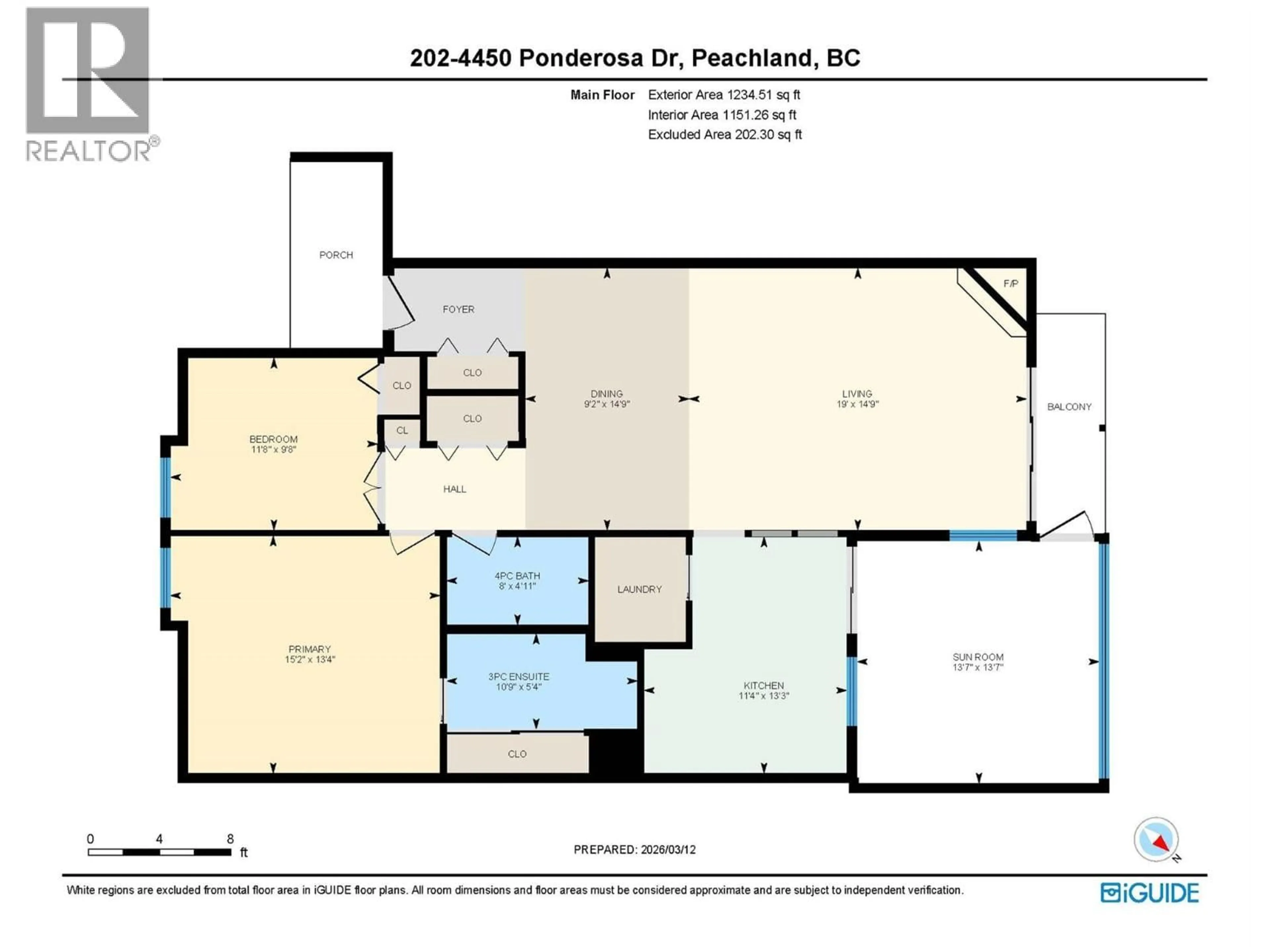 Floor plan for 202 - 4450 PONDEROSA DRIVE, Peachland British Columbia V0H1X5
