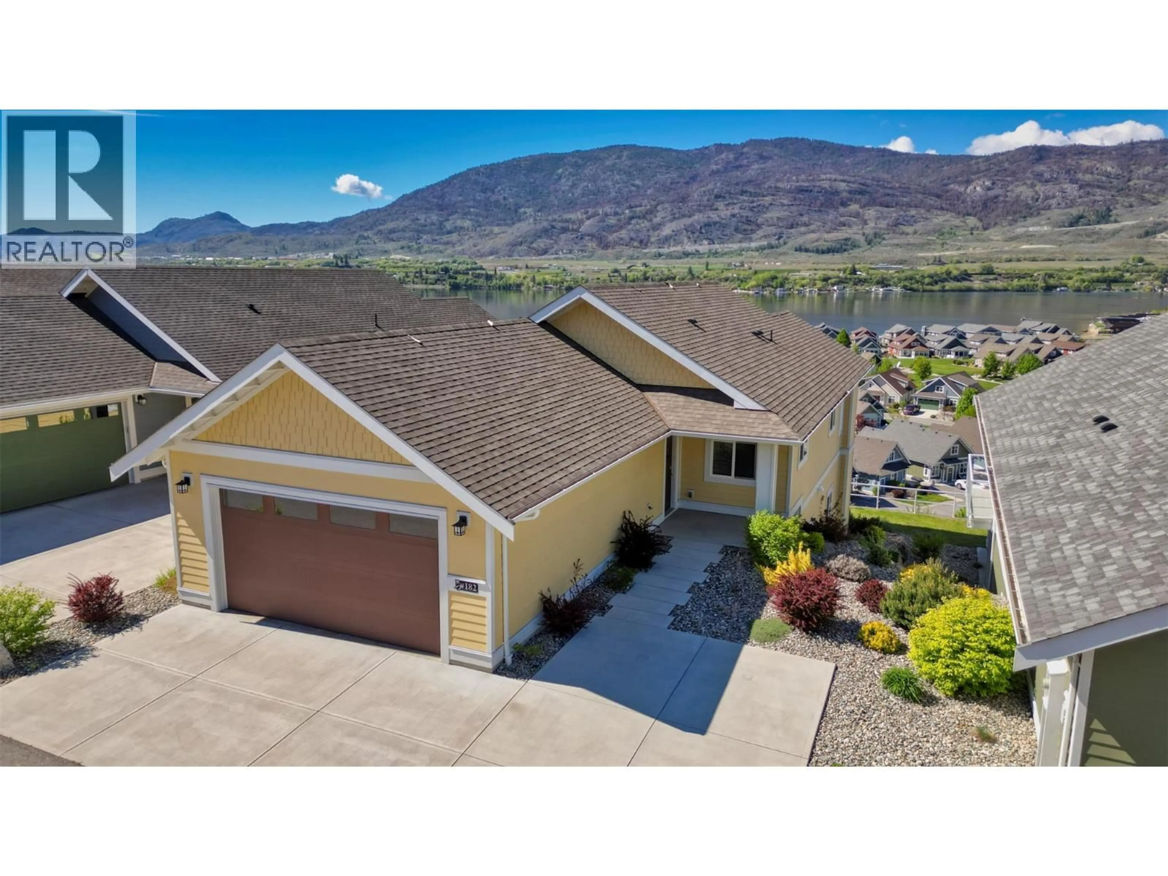 A pic from outside/outdoor area/front of a property/back of a property/a pic from drone, mountain view for 182 - 2450 RADIO TOWER ROAD, Oliver British Columbia V0H1T1