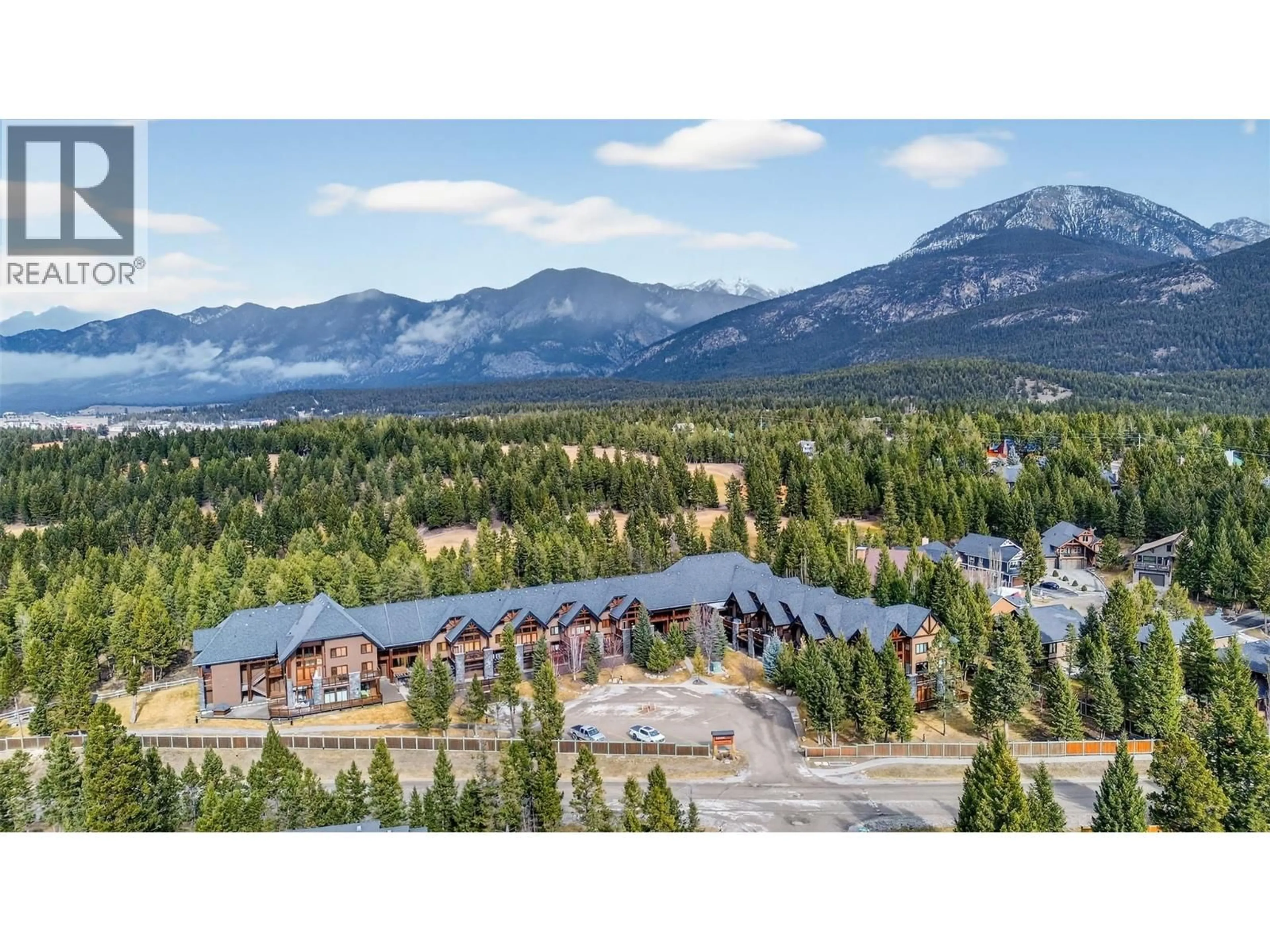 A pic from outside/outdoor area/front of a property/back of a property/a pic from drone, mountain view for 211 - 880 LAKEVIEW DRIVE, Invermere British Columbia V0A1K3