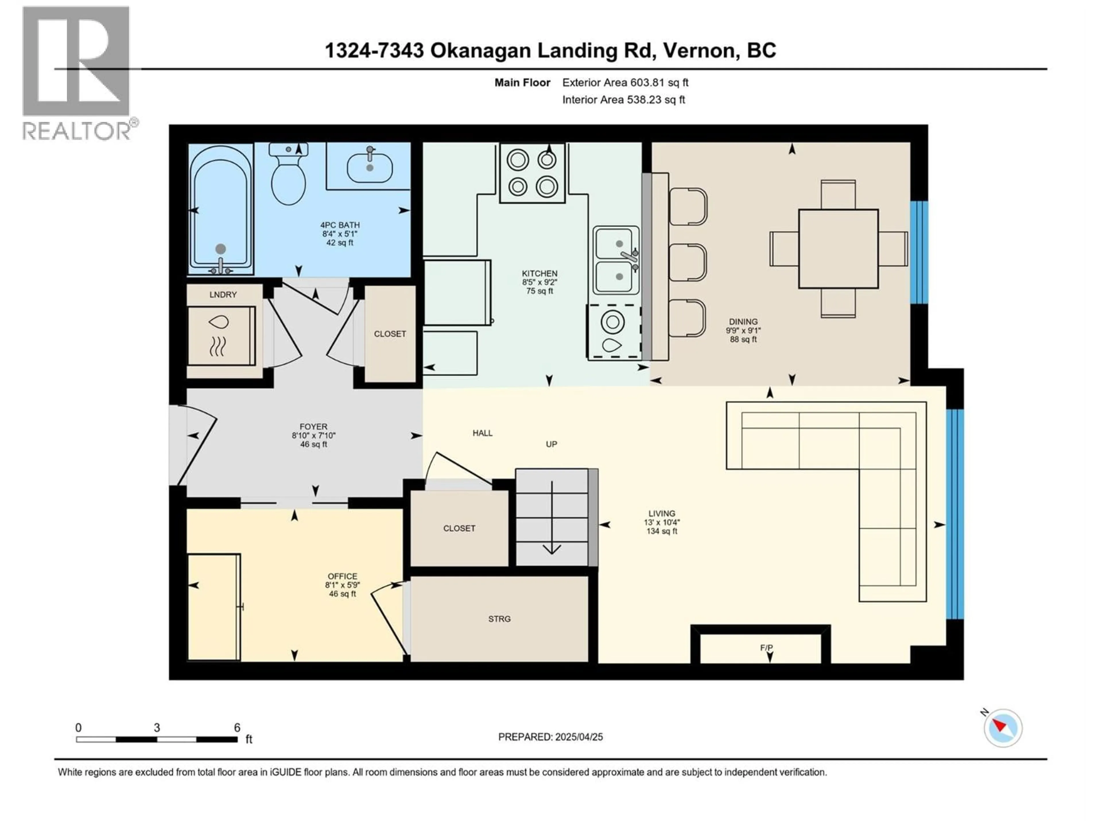 Floor plan for 1324 - 7343 OKANAGAN LANDING ROAD, Vernon British Columbia V1H2J6