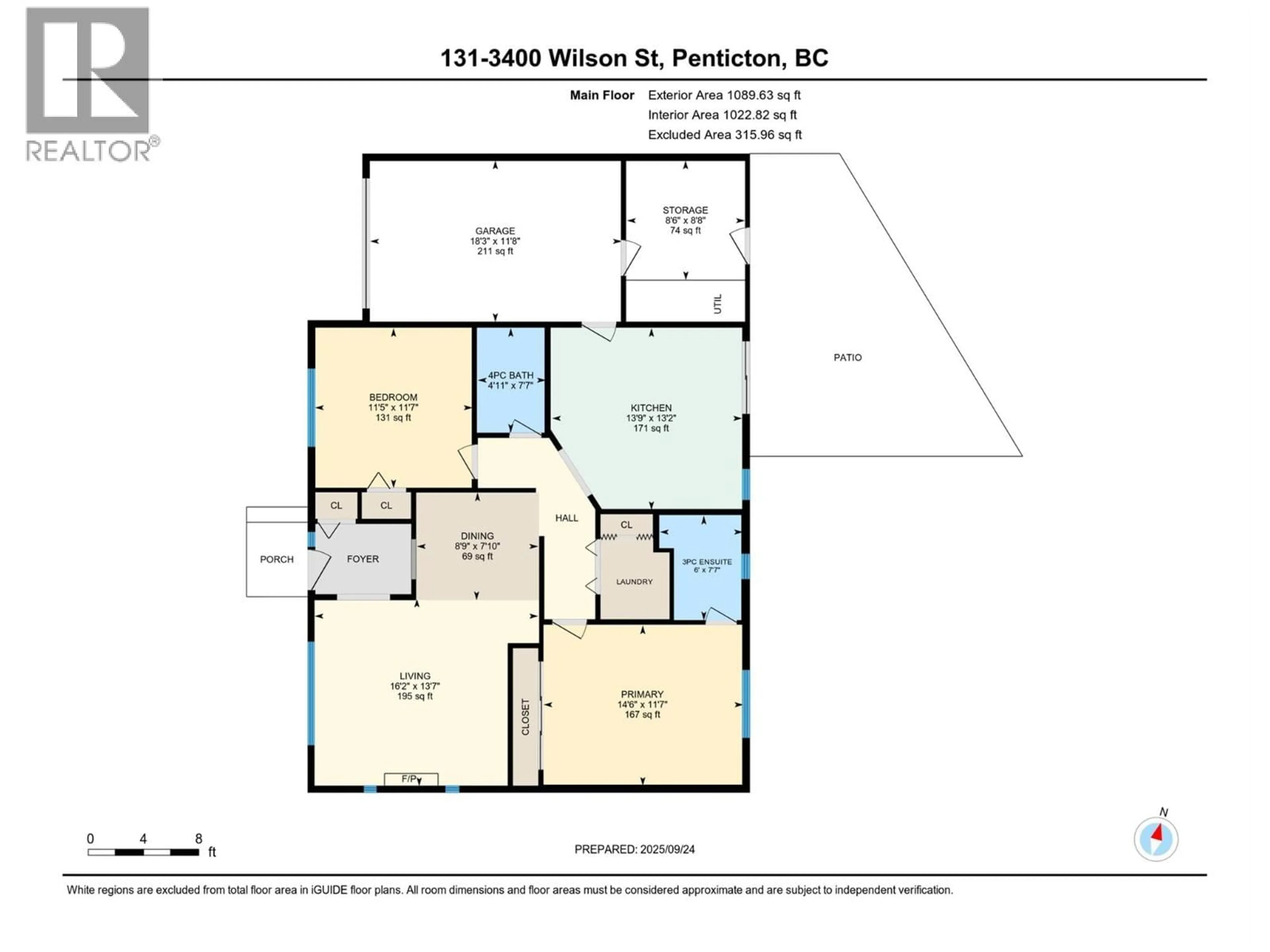Floor plan for 131 - 3400 WILSON STREET, Penticton British Columbia V2A8H9