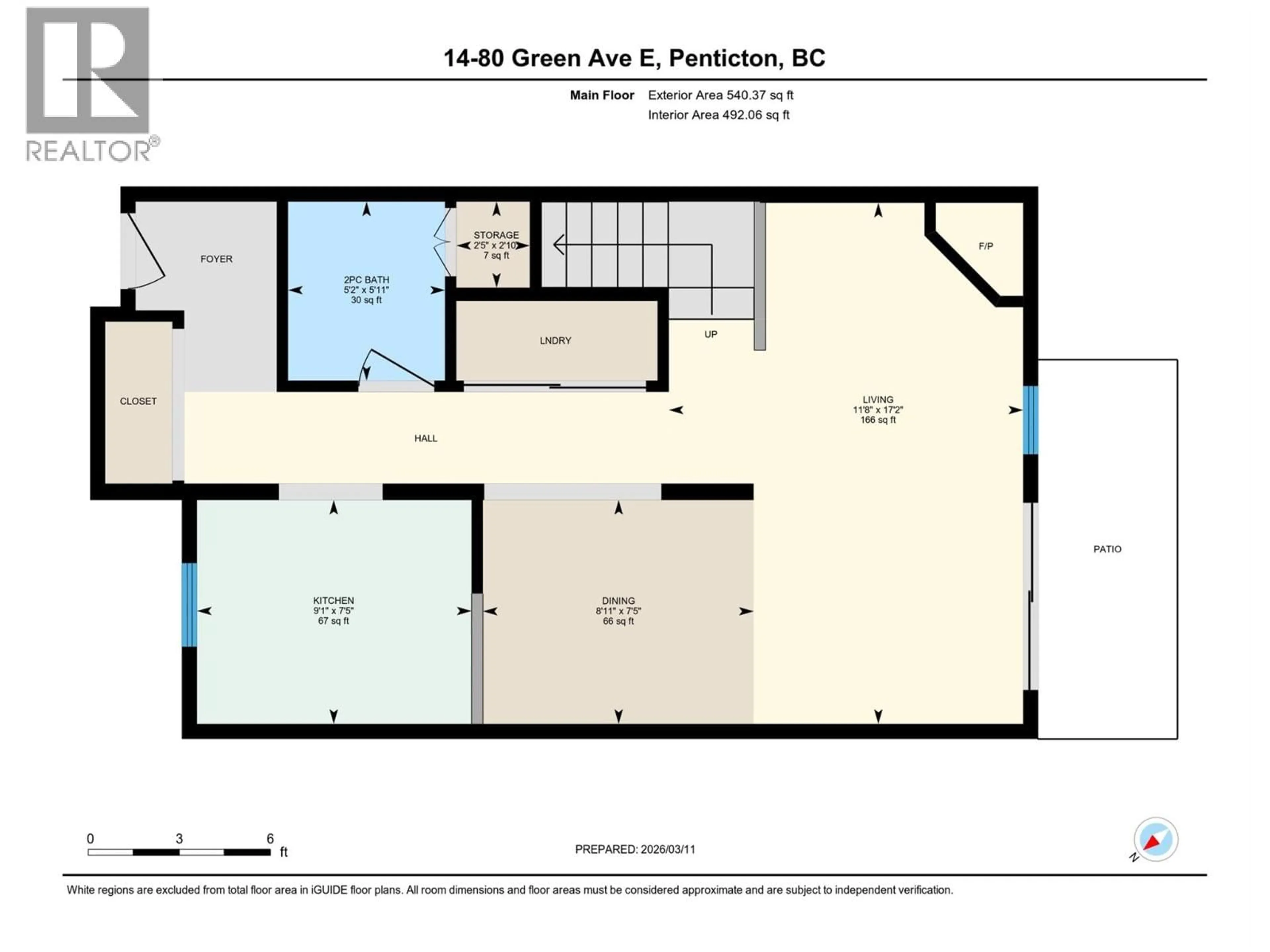 Floor plan for 14 - 80 GREEN AVENUE EAST, Penticton British Columbia V2A7P4
