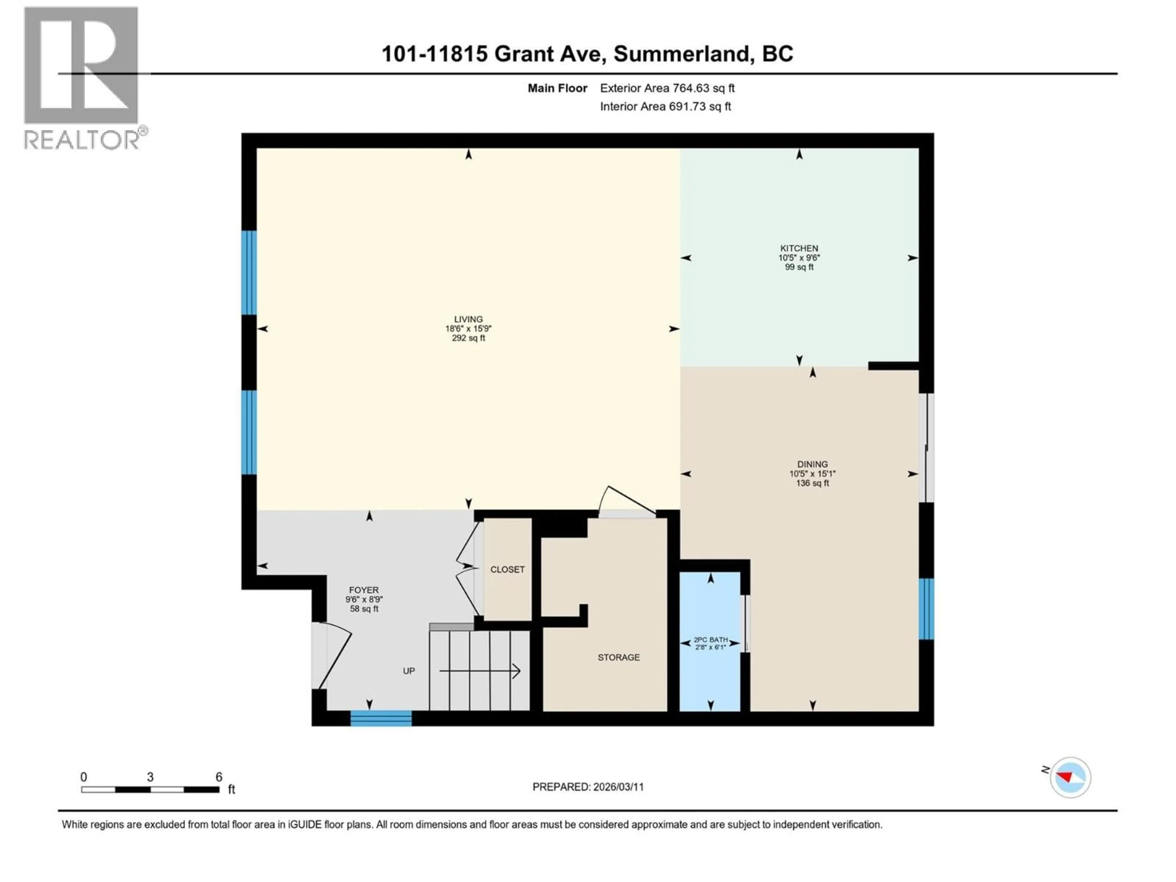 Floor plan for 102 - 11815 GRANT AVENUE, Summerland British Columbia V0H1Z8