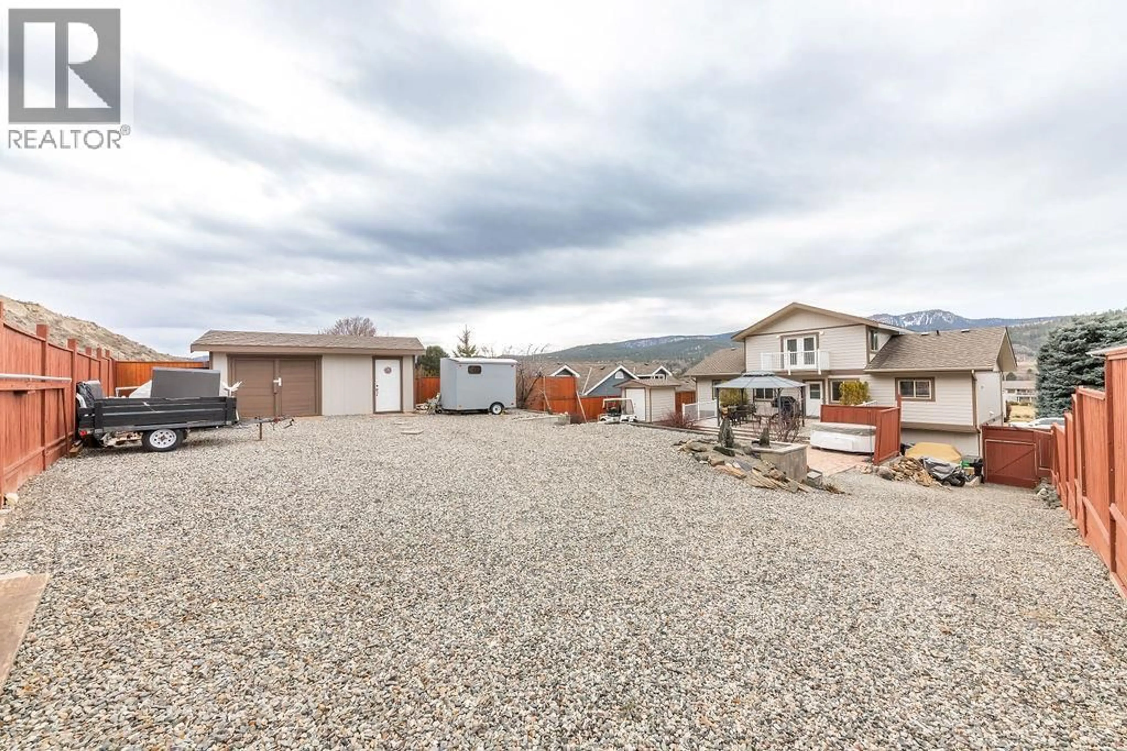 A pic from outside/outdoor area/front of a property/back of a property/a pic from drone, mountain view for 3601 NAVATANEE DRIVE, Kamloops British Columbia V2H1S1
