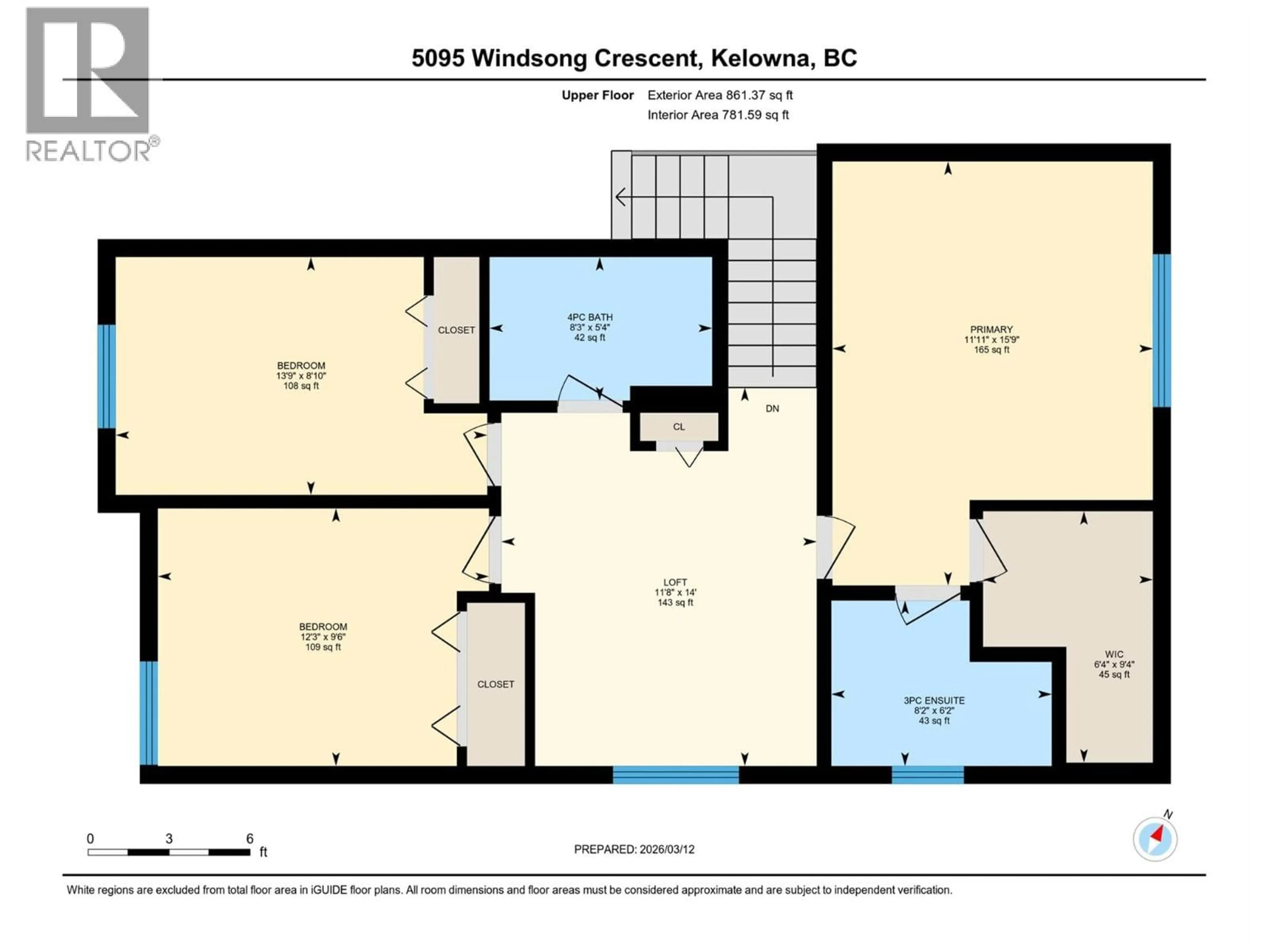 Floor plan for 5095 WINDSONG CRESCENT, Kelowna British Columbia V1W5B5