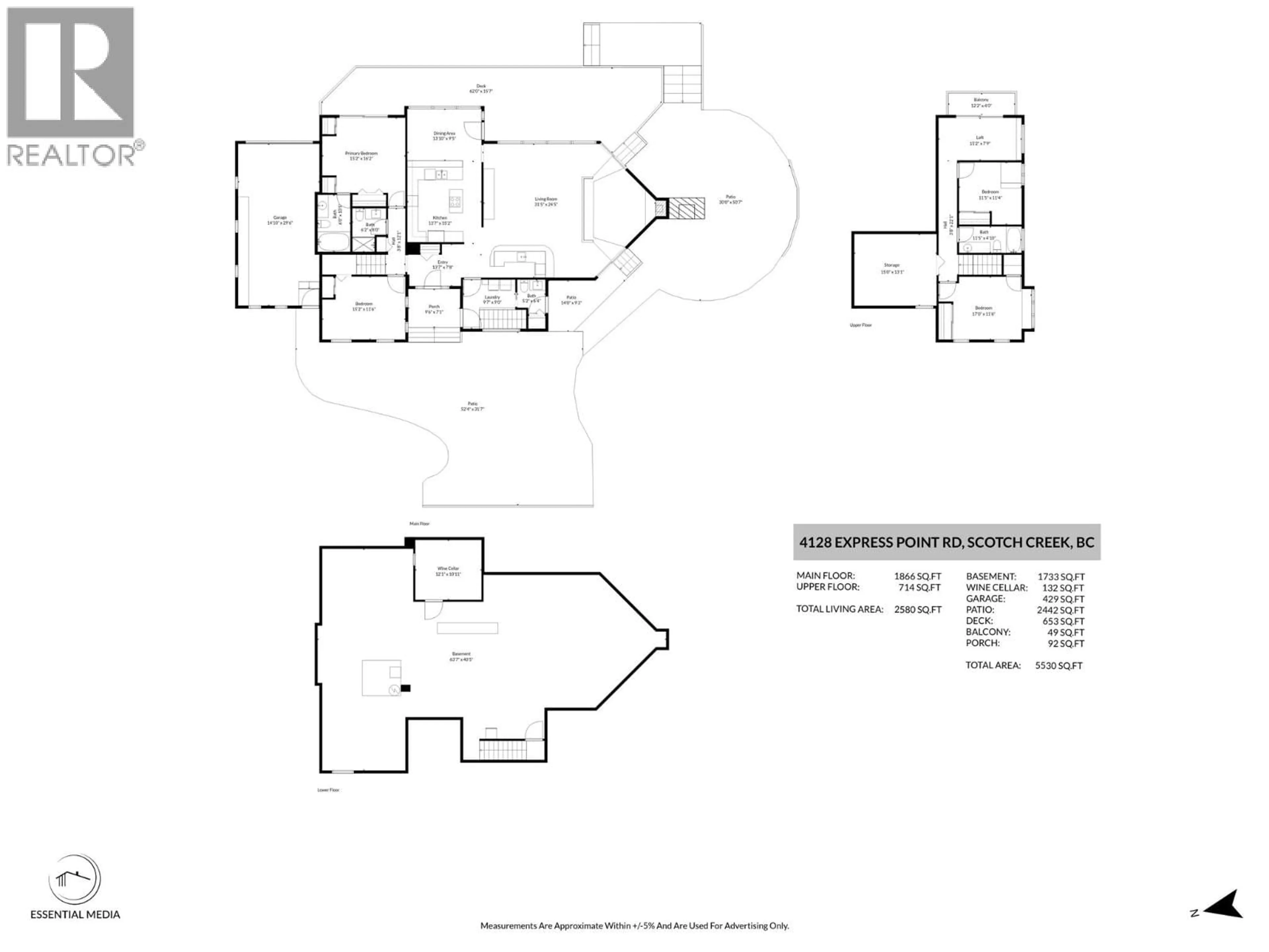 Floor plan for 4128 EXPRESS POINT CRESCENT, Scotch Creek British Columbia V0E1M5