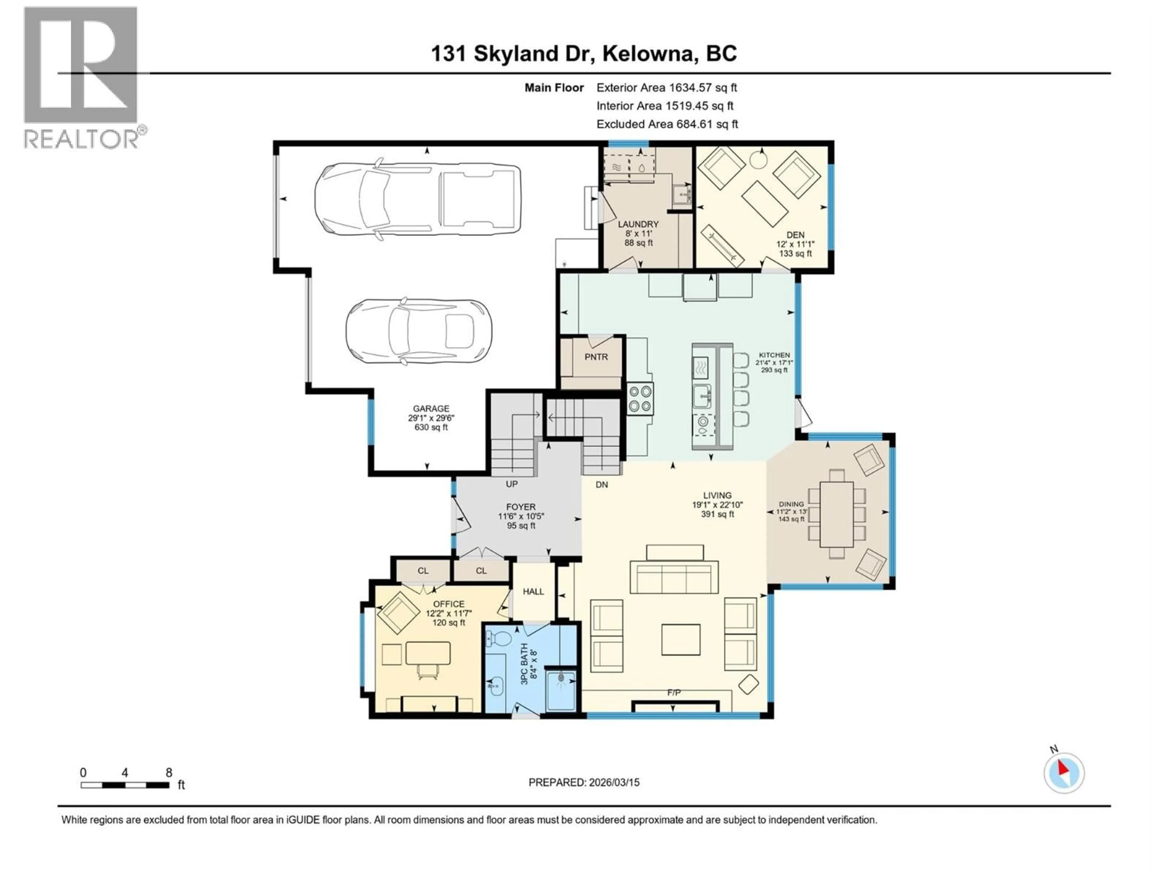 Floor plan for 131 SKYLAND DRIVE, Kelowna British Columbia V1V3A2