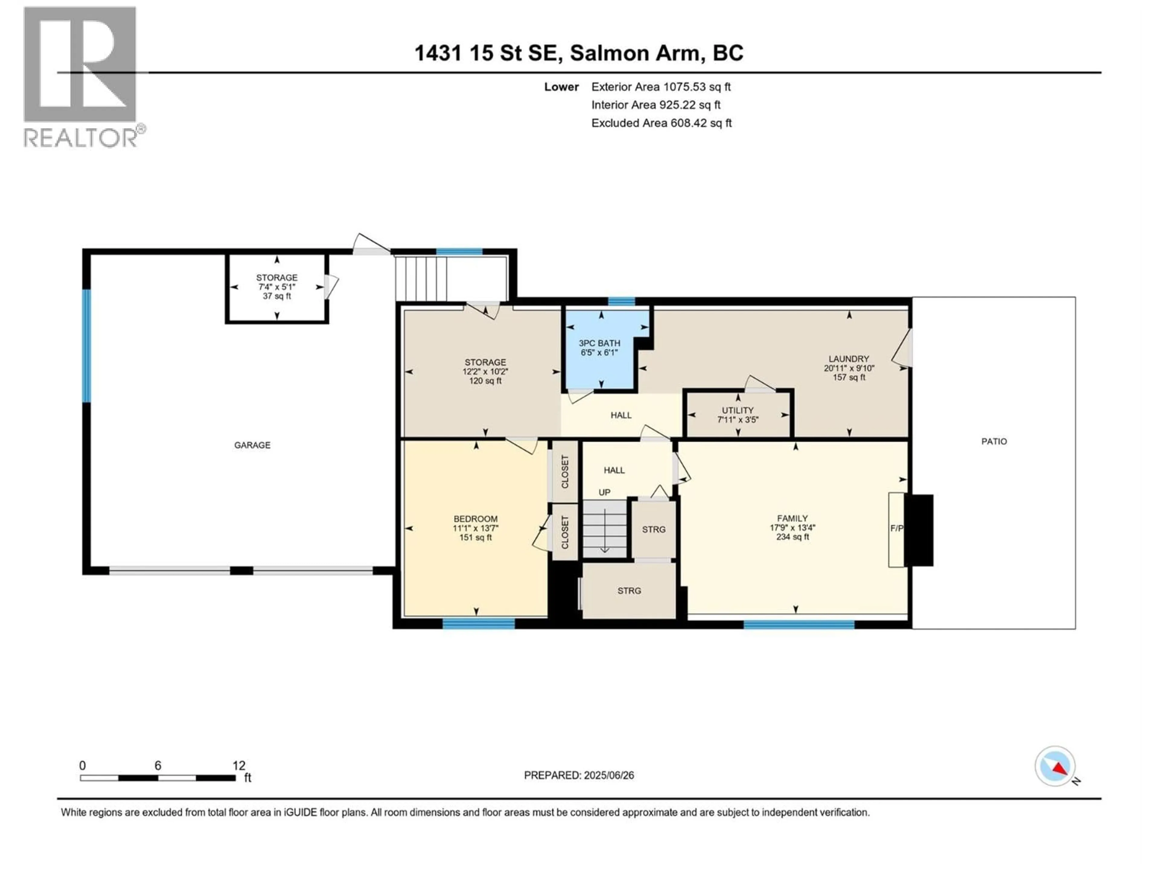 Floor plan for 1431 15 STREET SOUTHEAST, Salmon Arm British Columbia V1E2G8