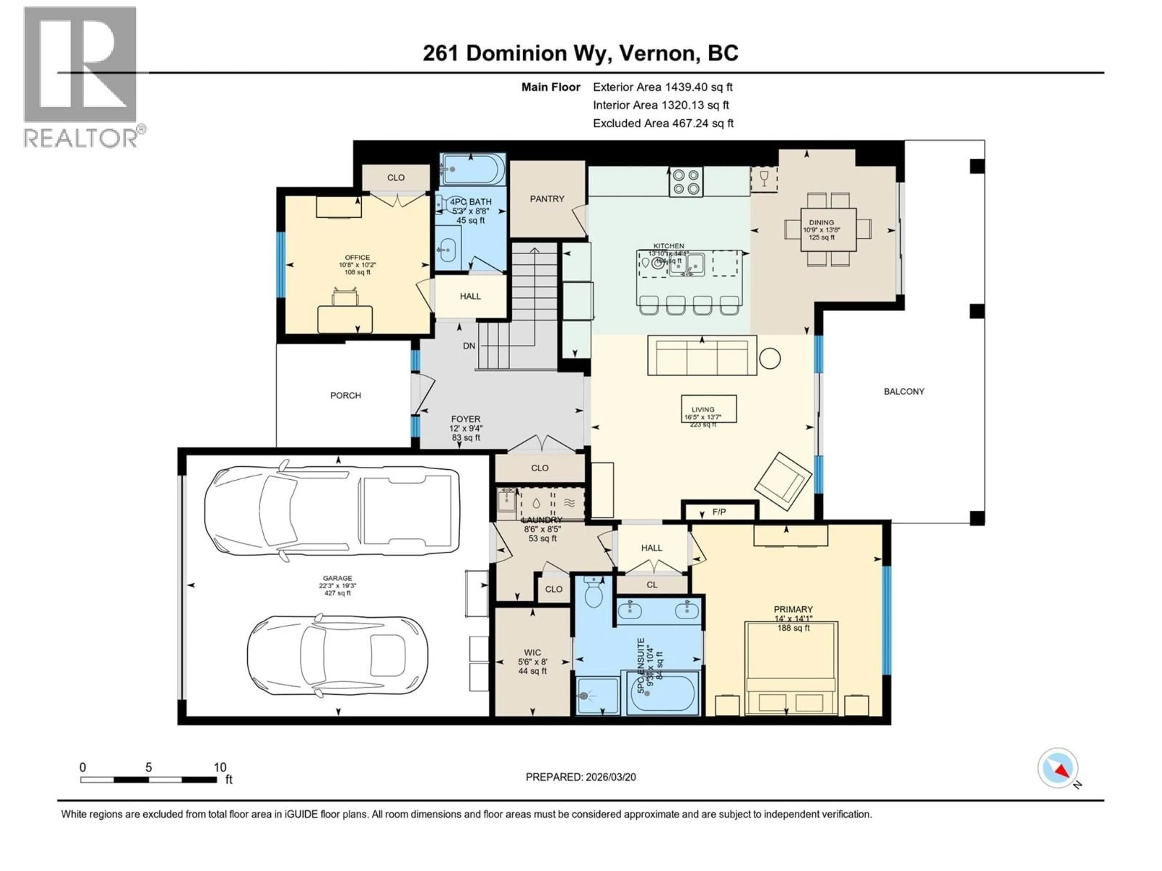 Floor plan for 261 DOMINION WAY, Vernon British Columbia V1H2M1