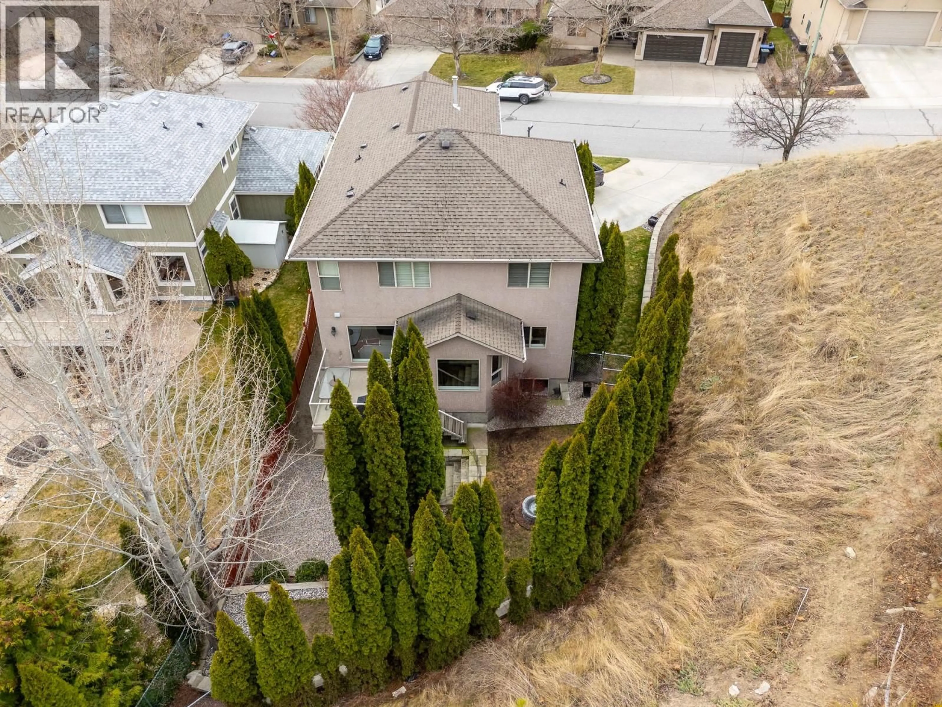 A pic from outside/outdoor area/front of a property/back of a property/a pic from drone, mountain view for 908 WESTVIEW WAY, West Kelowna British Columbia V1V2Z3