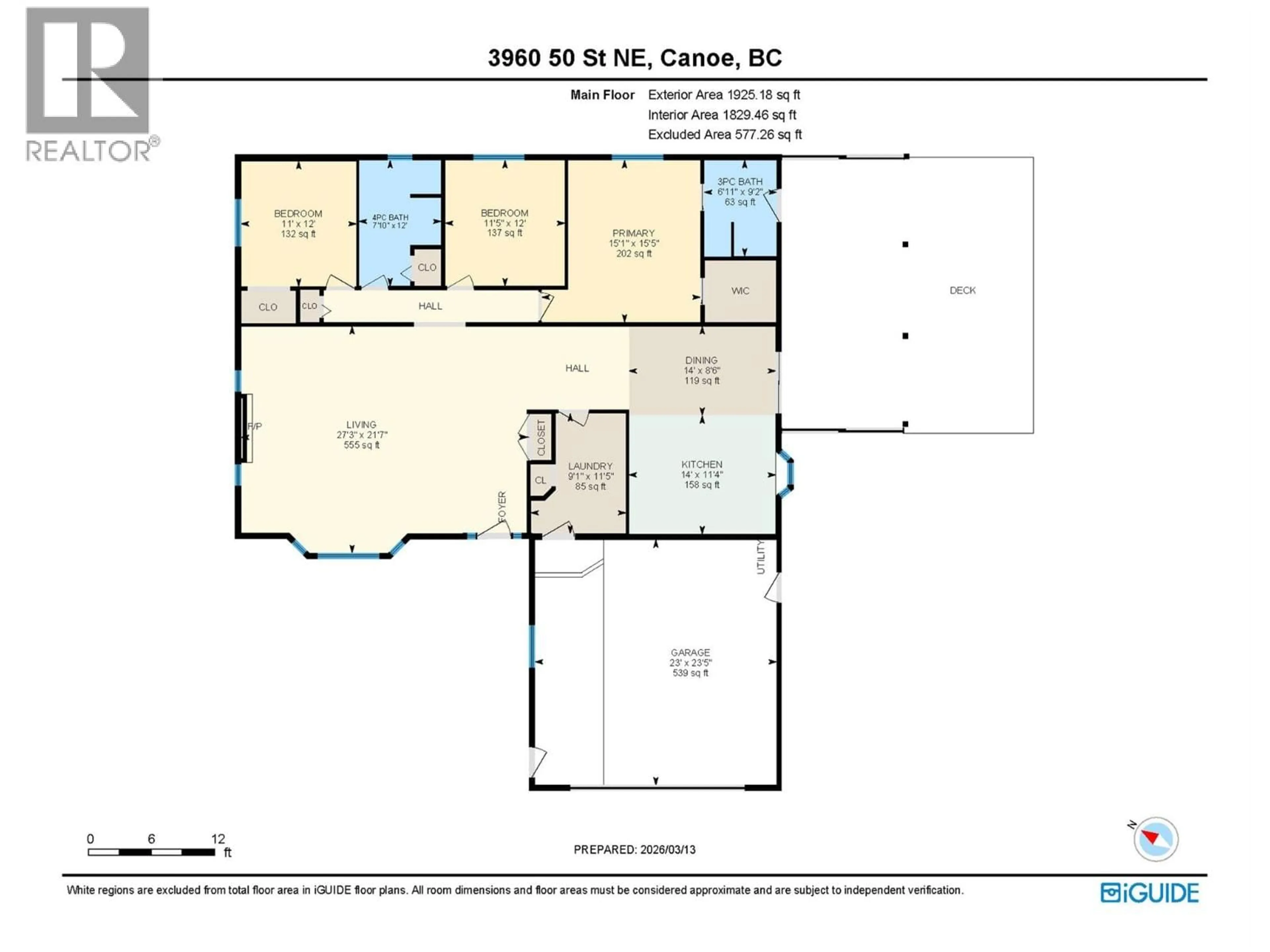 Floor plan for 3960 50 STREET NORTHEAST, Salmon Arm British Columbia V1E1Y5