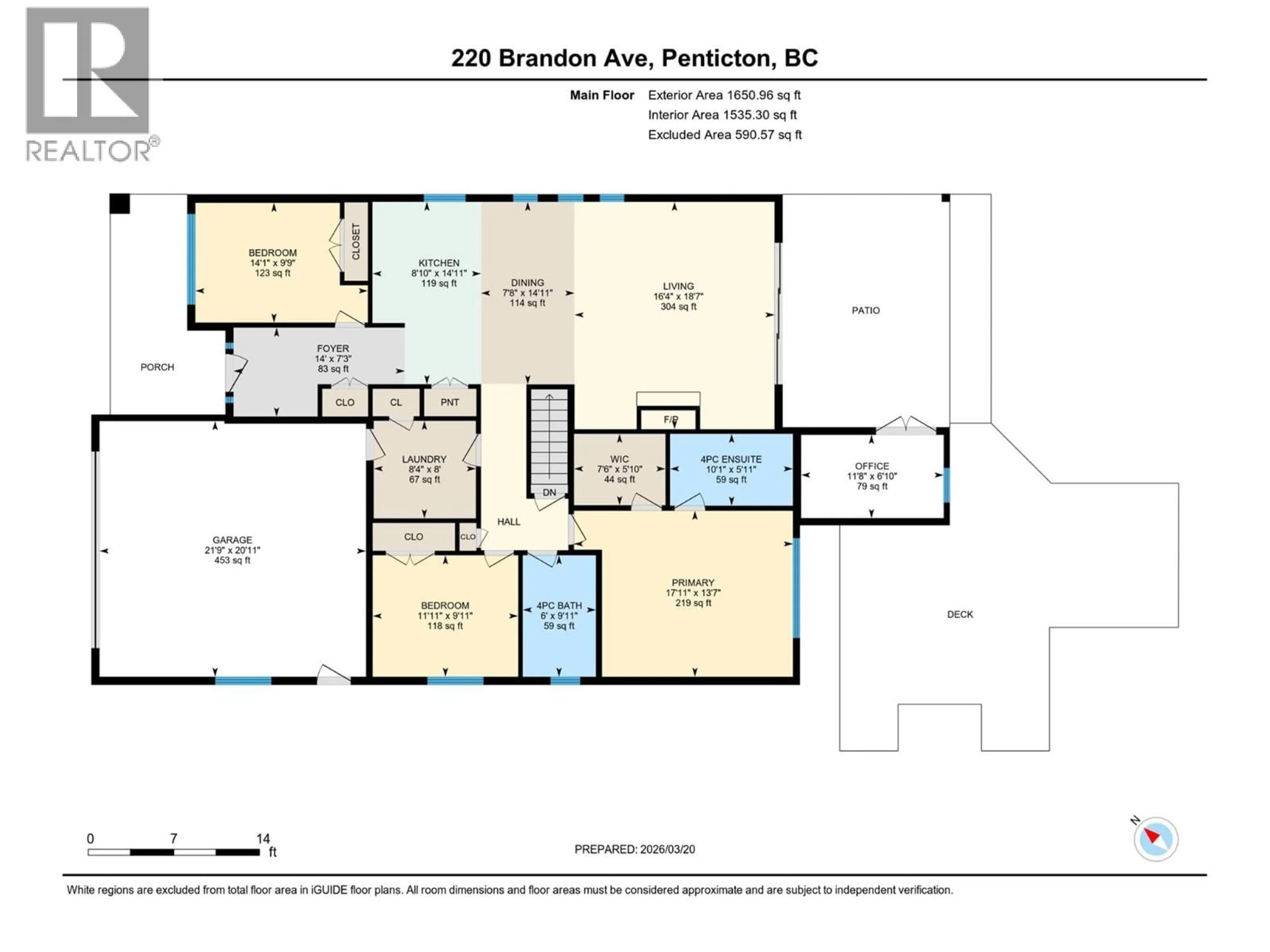 Floor plan for 220 BRANDON AVENUE, Penticton British Columbia V2A3S6
