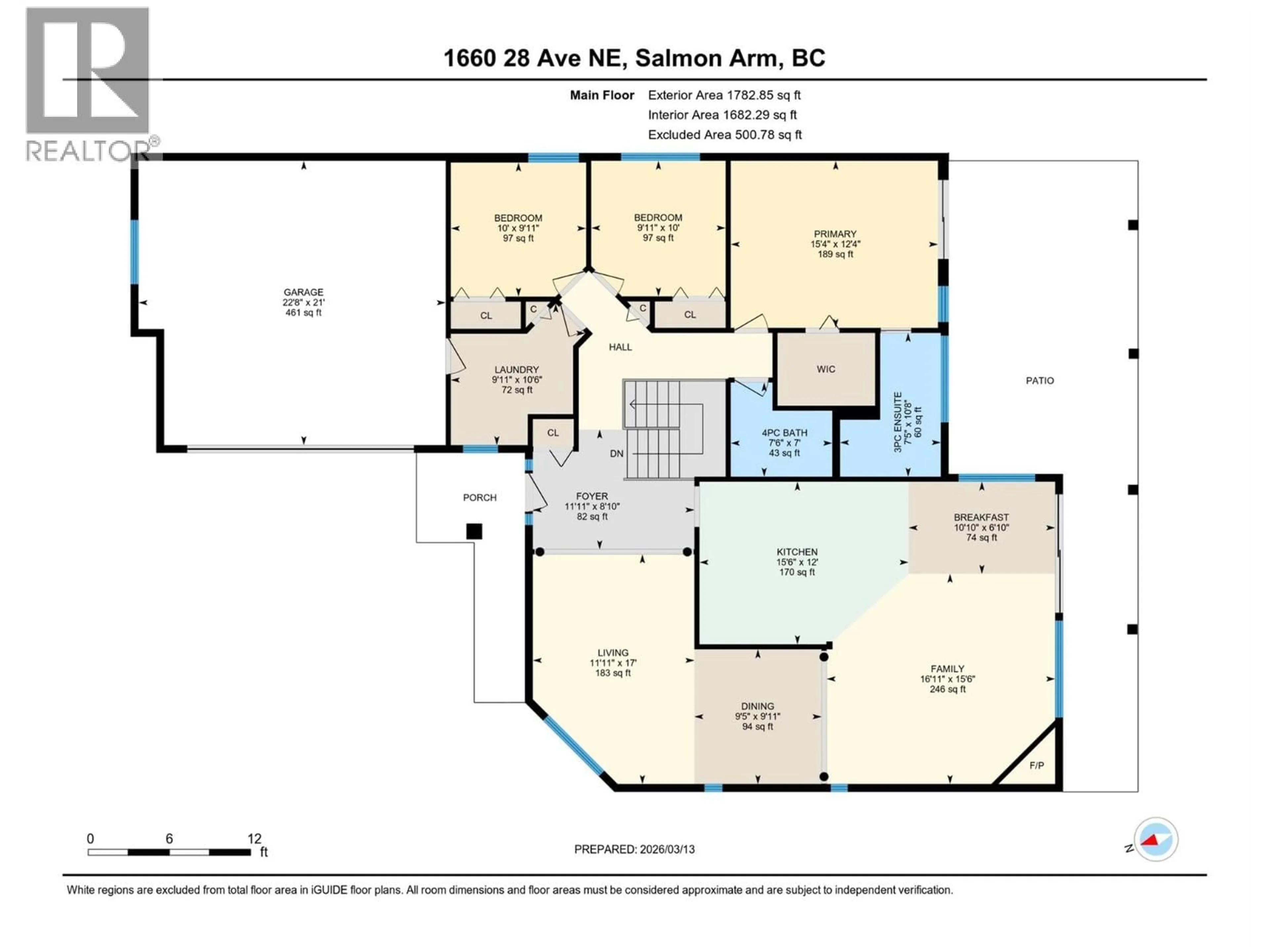 Floor plan for 1660 28 AVENUE NORTHEAST, Salmon Arm British Columbia V1E3X2