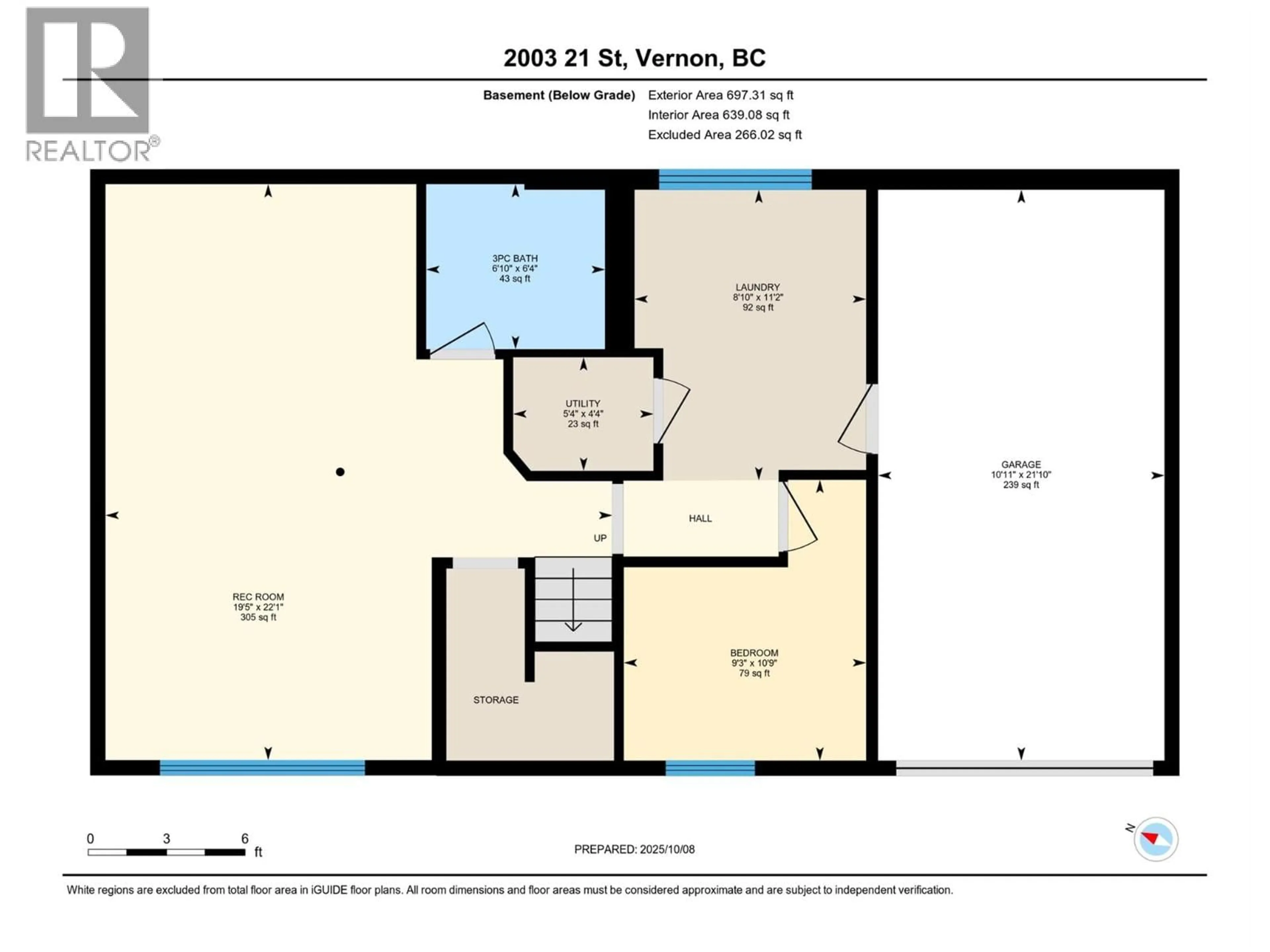Floor plan for 2003 21 STREET, Vernon British Columbia V1T7C3