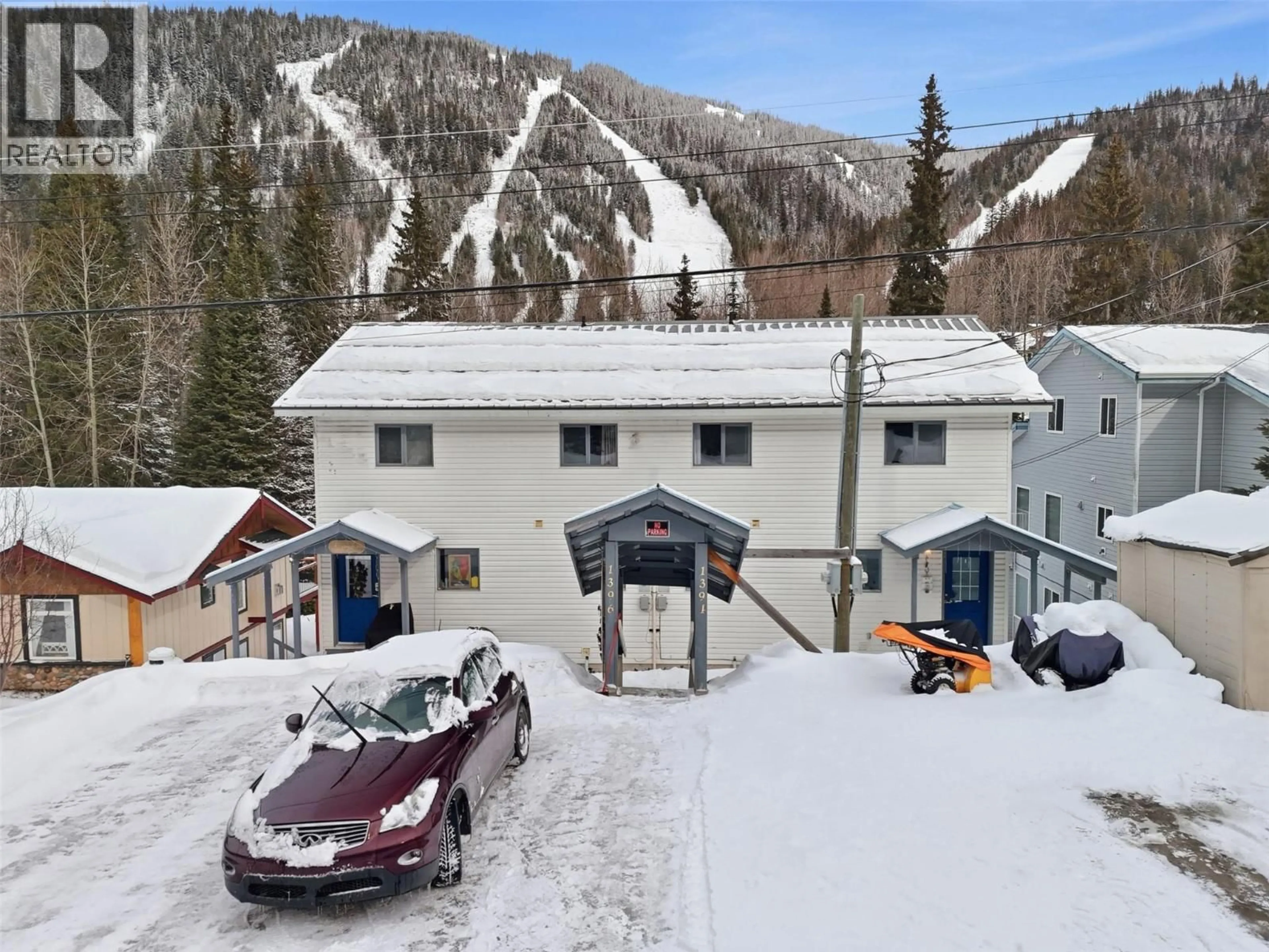 A pic from outside/outdoor area/front of a property/back of a property/a pic from drone, mountain view for 1394 BURFIELD DRIVE, Sun Peaks British Columbia V0E5N0