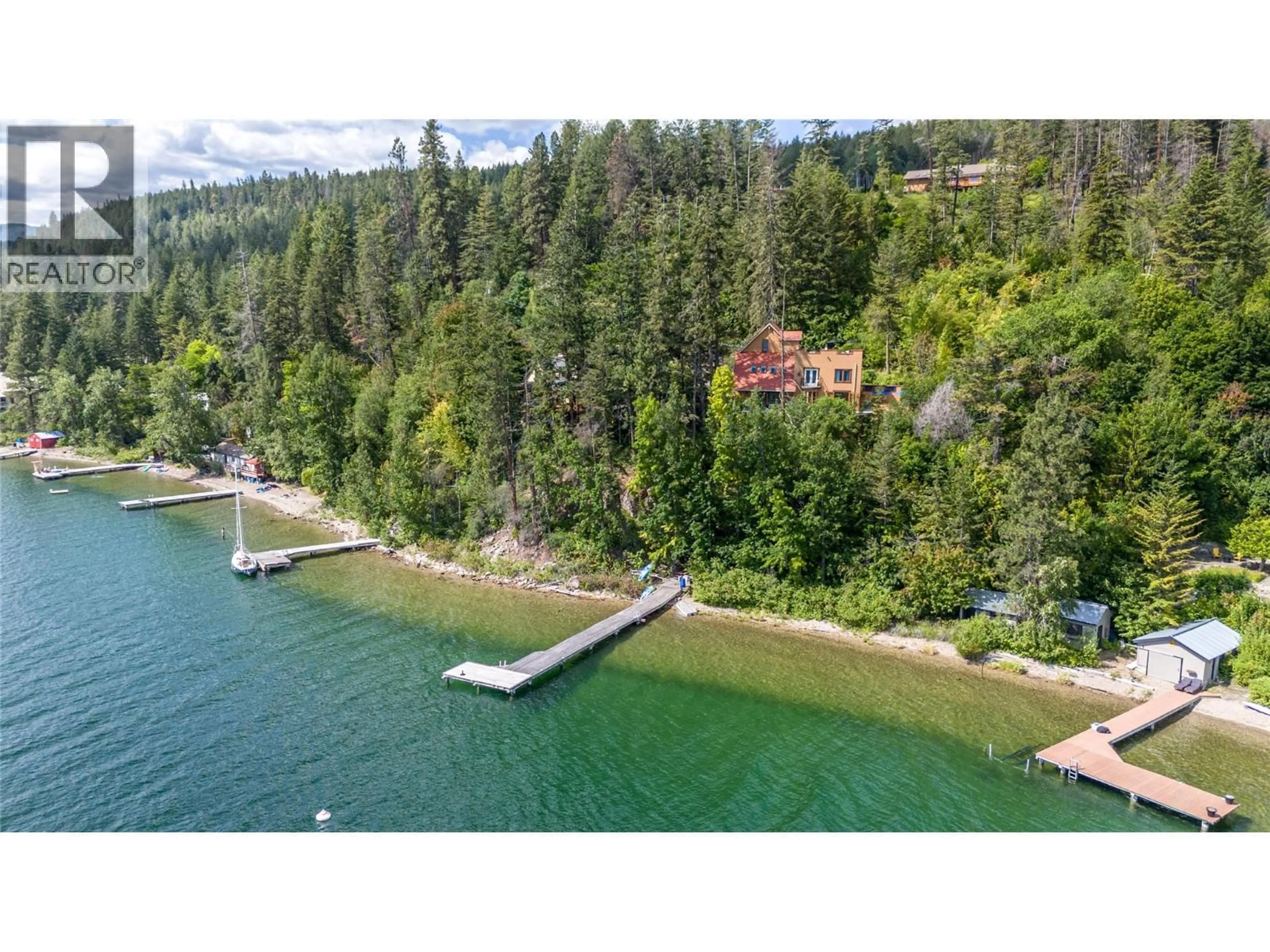 A pic from outside/outdoor area/front of a property/back of a property/a pic from drone, water/lake/river/ocean view for 56 NERIE ROAD, Vernon British Columbia V1H2E4