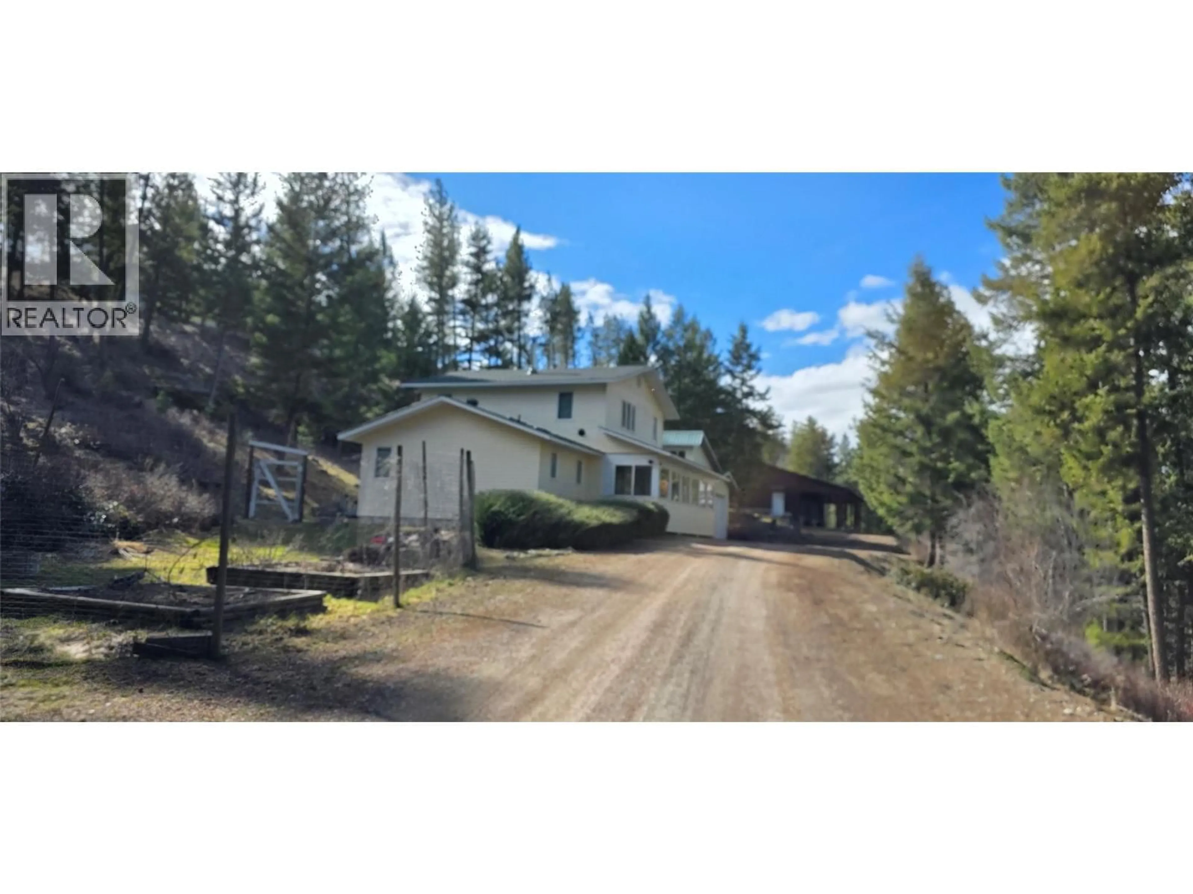 A pic from outside/outdoor area/front of a property/back of a property/a pic from drone, unknown for 3400 HIGHWAY 3 OTHER, Rock Creek British Columbia V0H1Y0