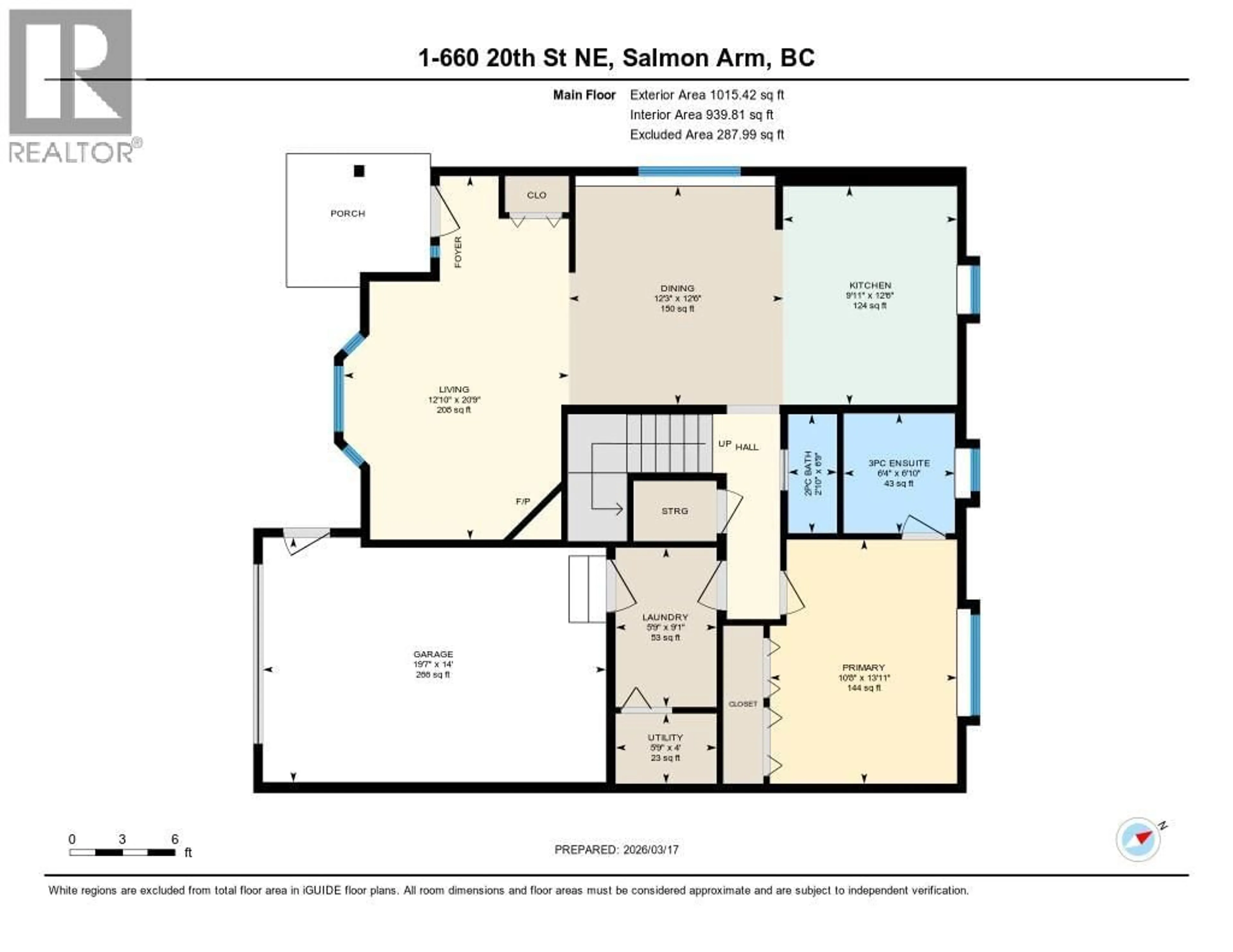 Floor plan for 1 - 660 20 STREET NORTHEAST, Salmon Arm British Columbia V1E2K9