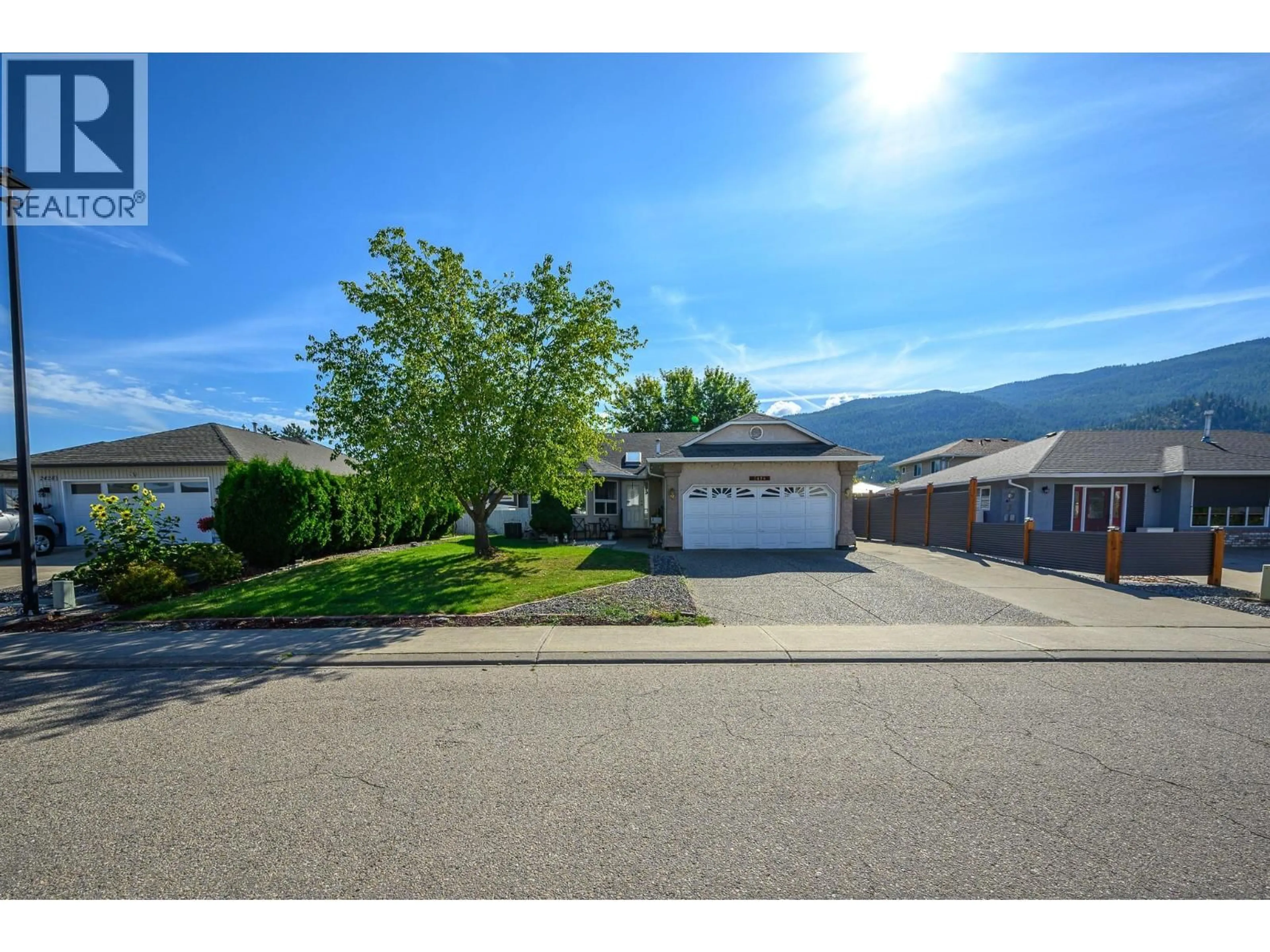 A pic from outside/outdoor area/front of a property/back of a property/a pic from drone, mountain view for 2424 BRADLEY DRIVE, Armstrong British Columbia V4Y0C4