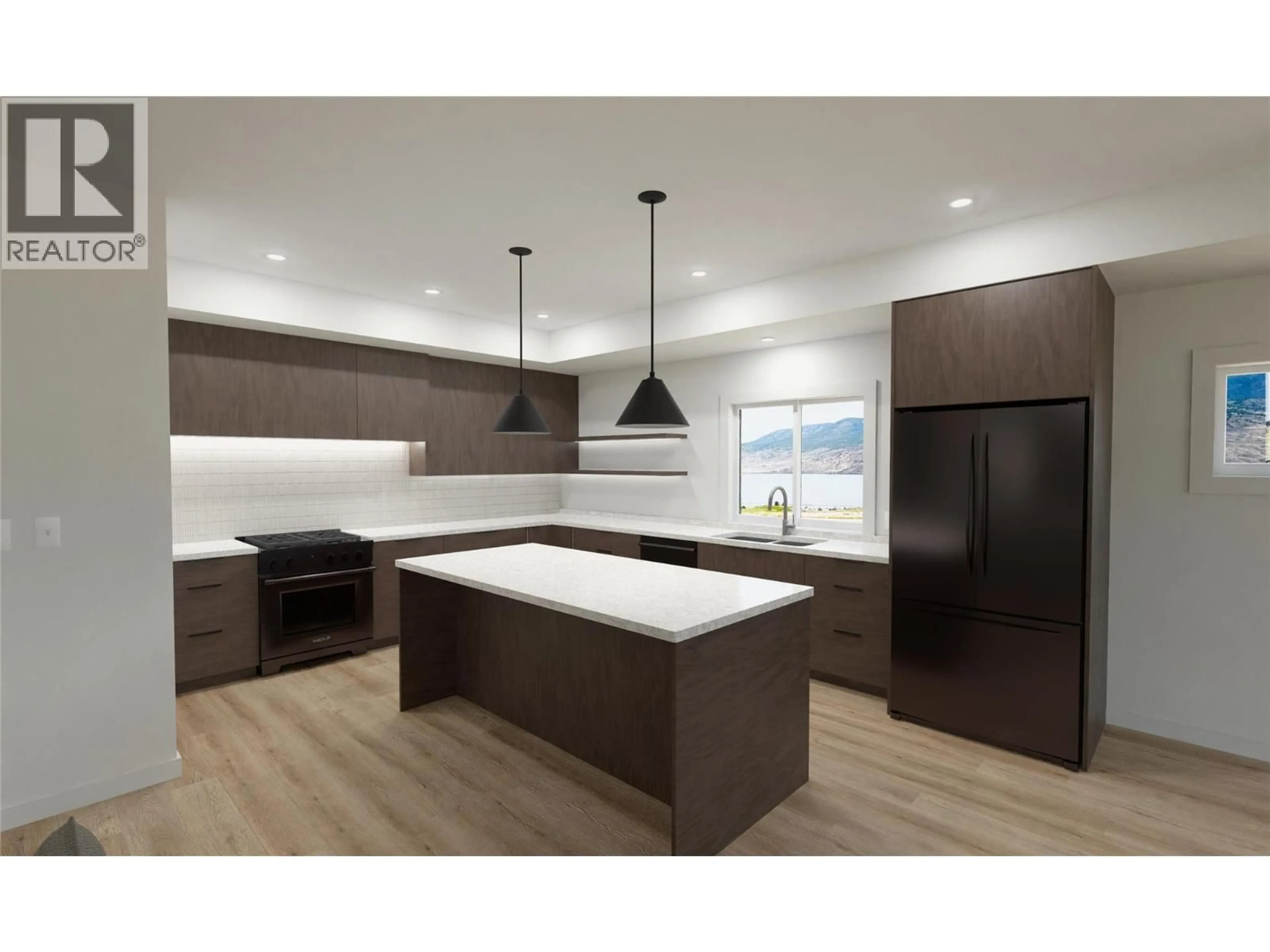 Contemporary kitchen, wood/laminate floor for 411 - 38 RUE CHEVAL NOIR OTHER, Kamloops British Columbia V1S0G4