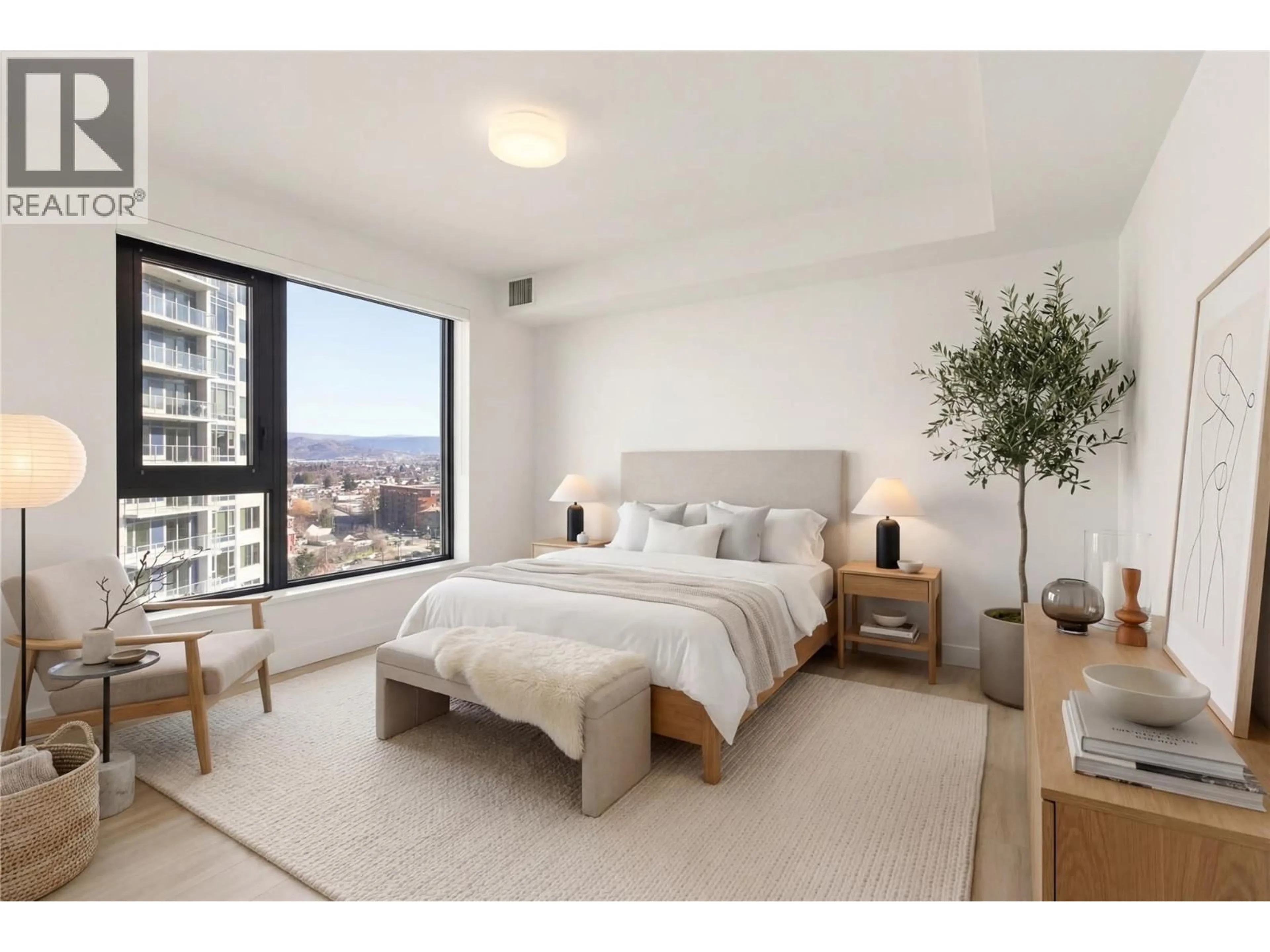 Bedroom with bed, unknown for 1308 - 3699 CAPOZZI ROAD, Kelowna British Columbia V1W0G3