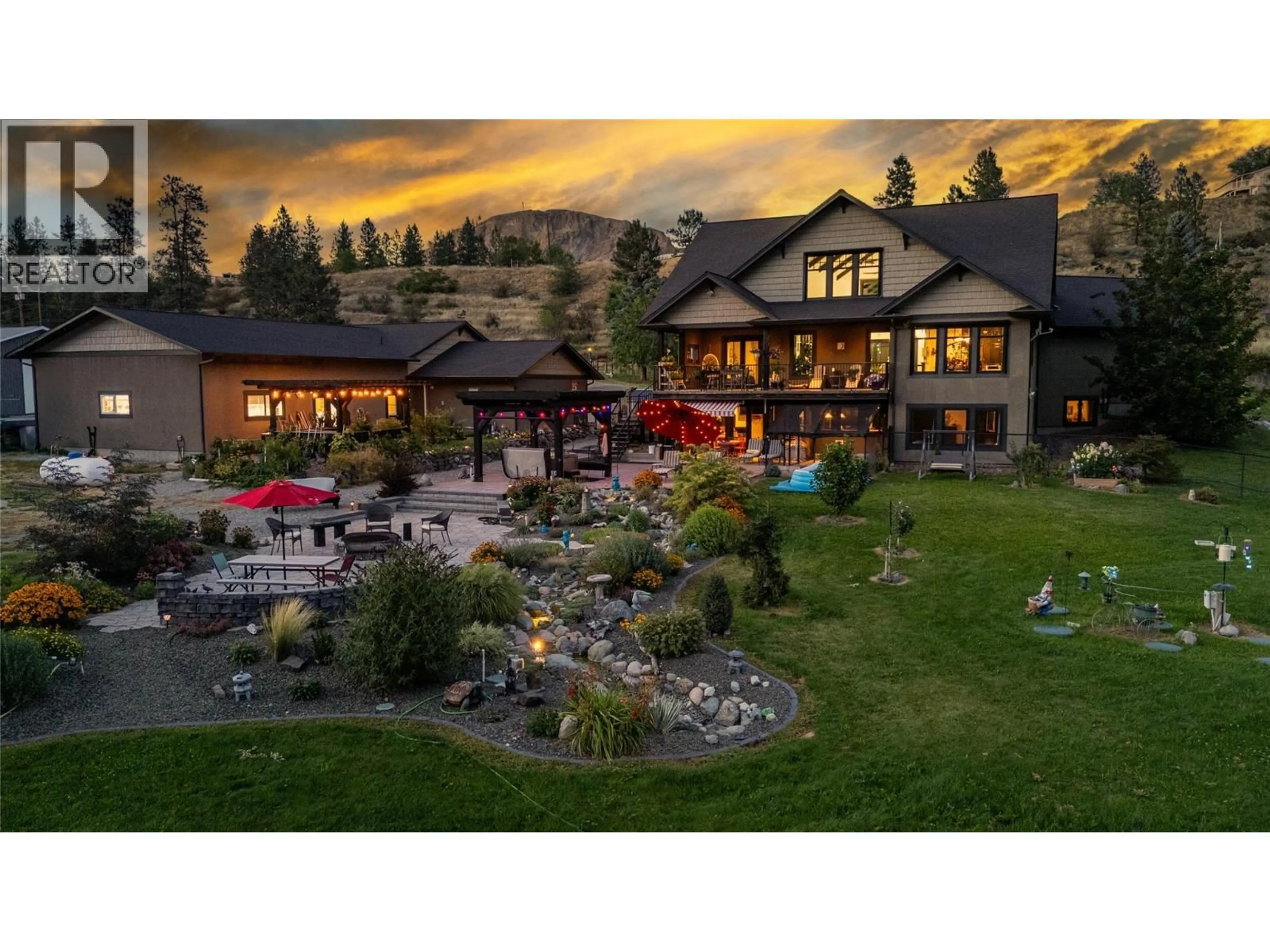 A pic from outside/outdoor area/front of a property/back of a property/a pic from drone, mountain view for 1788 ALBA ROAD, Okanagan Falls British Columbia V0H1R2
