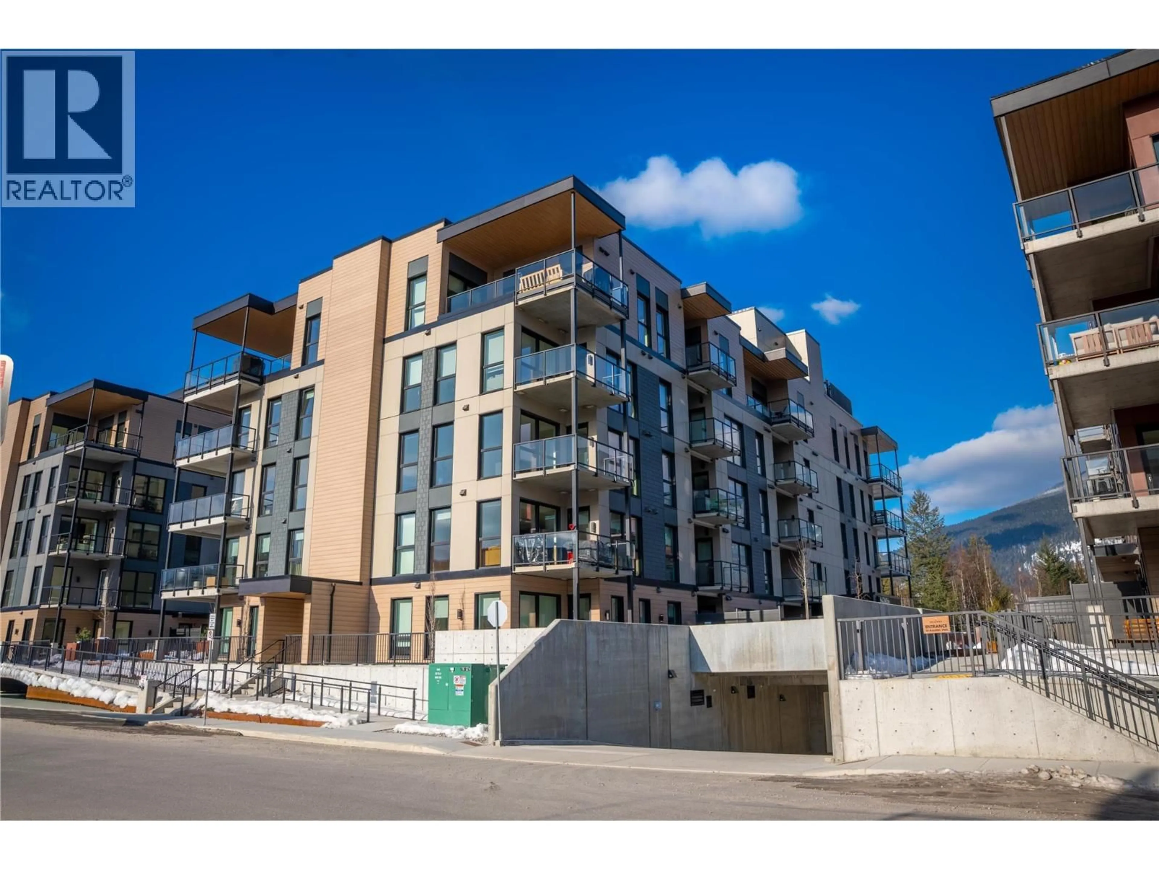 A pic from outside/outdoor area/front of a property/back of a property/a pic from drone, street for 2503 - 1702 COURSIER AVENUE, Revelstoke British Columbia V0E2S3