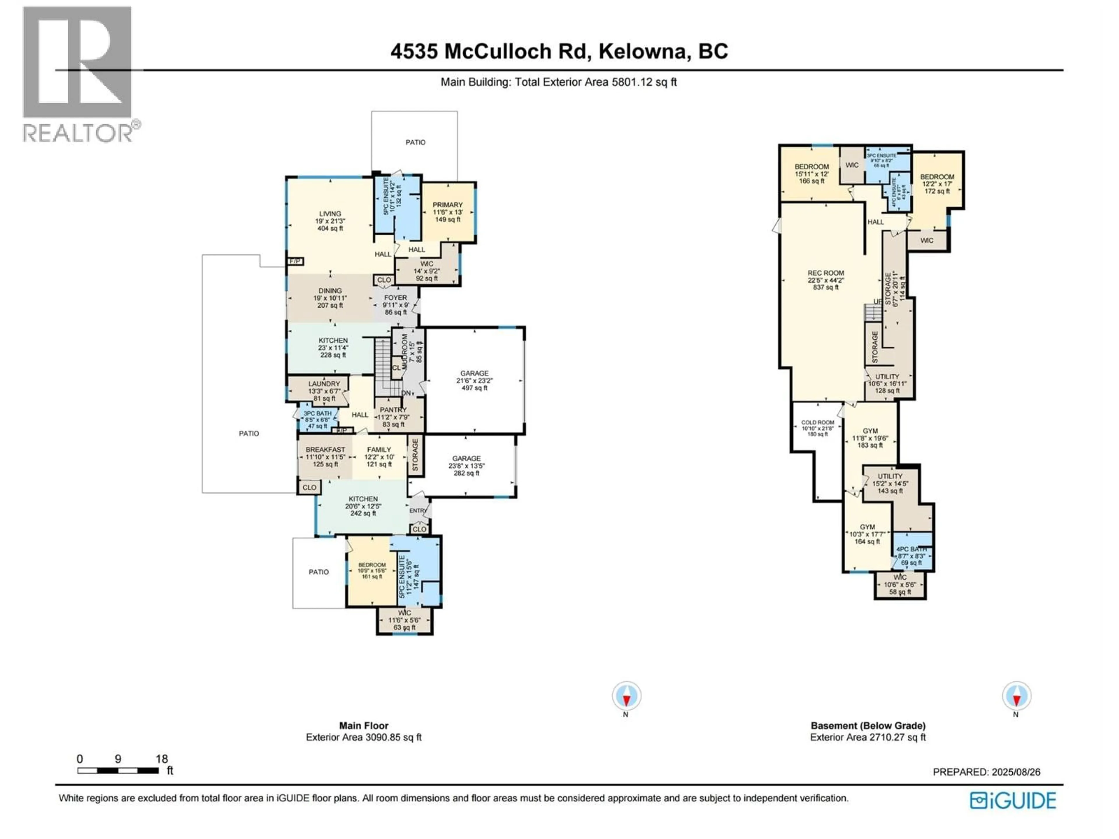 Floor plan for 4535 MCCULLOCH ROAD, Kelowna British Columbia V1W4G1