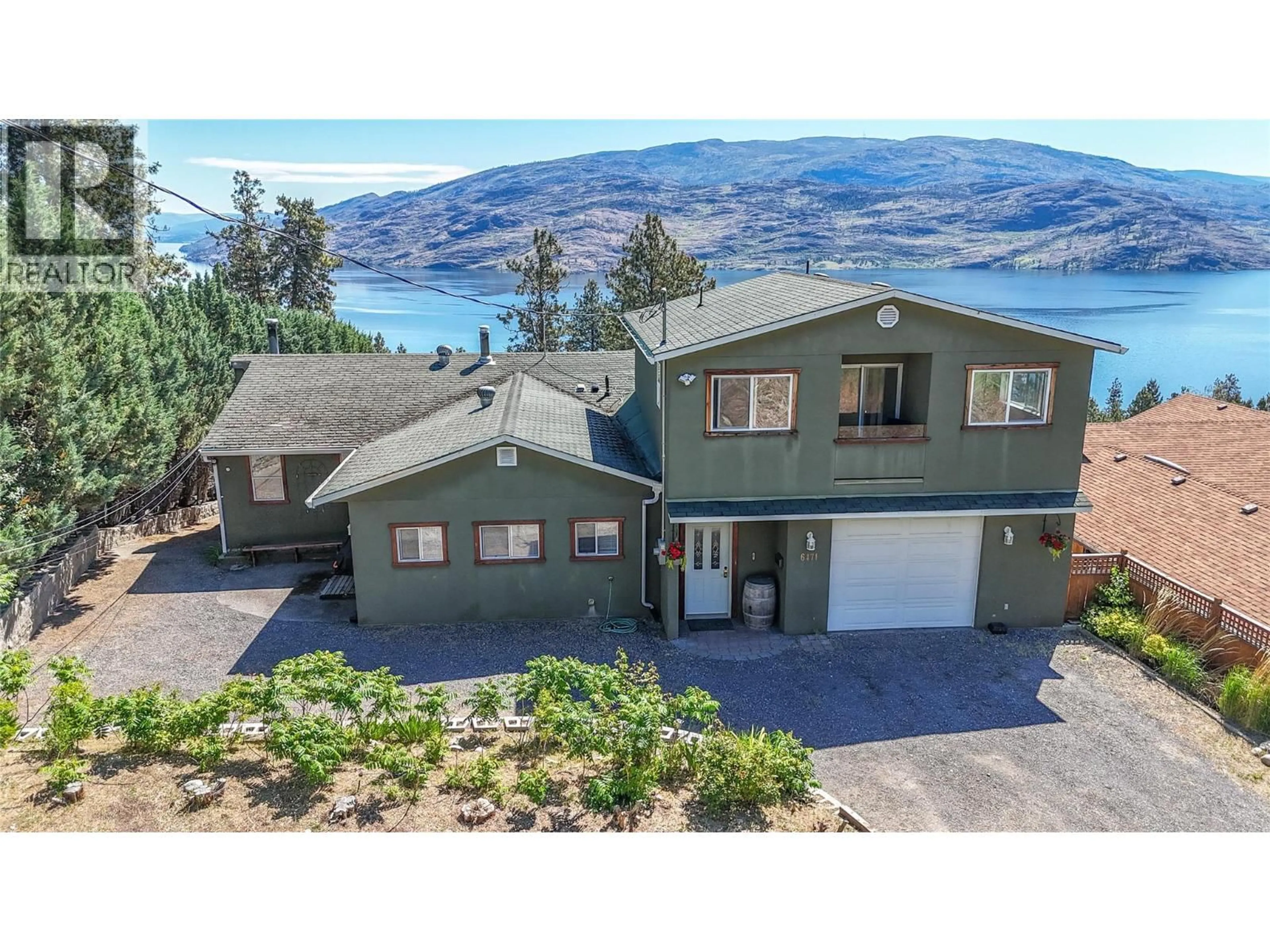 A pic from outside/outdoor area/front of a property/back of a property/a pic from drone, mountain view for 6471 VERNON AVENUE, Peachland British Columbia V0H1X8