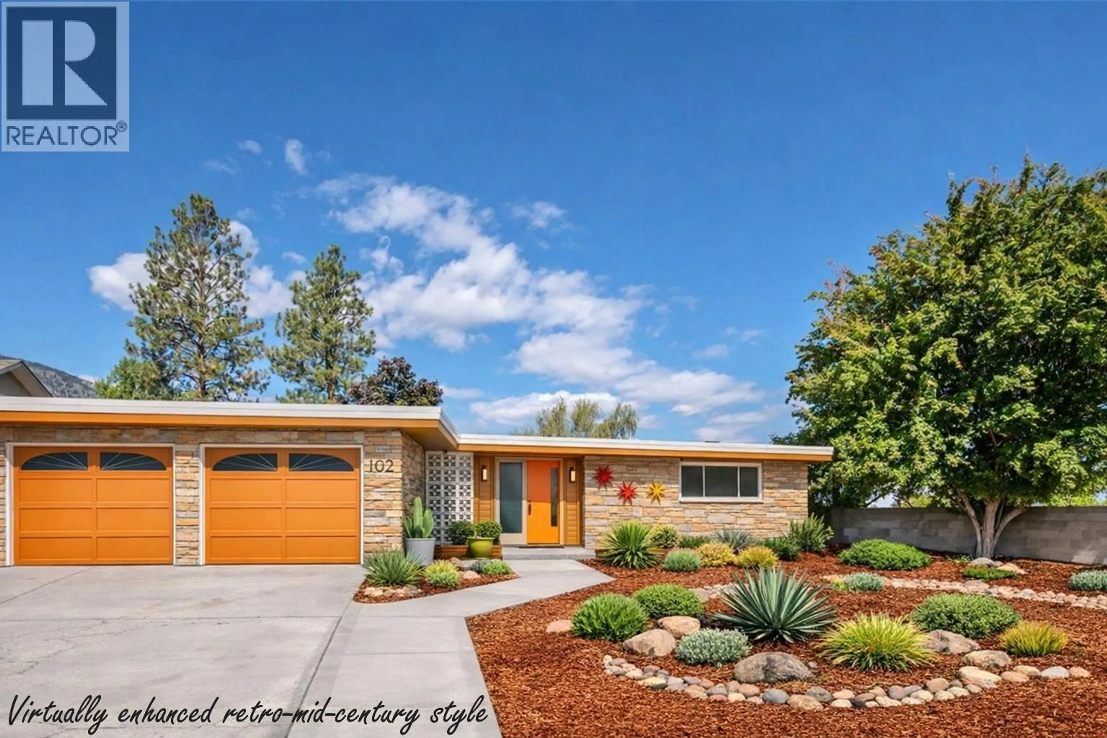 Home with brick exterior material, street for 102 DERENZY PLACE, Penticton British Columbia V2A8W7