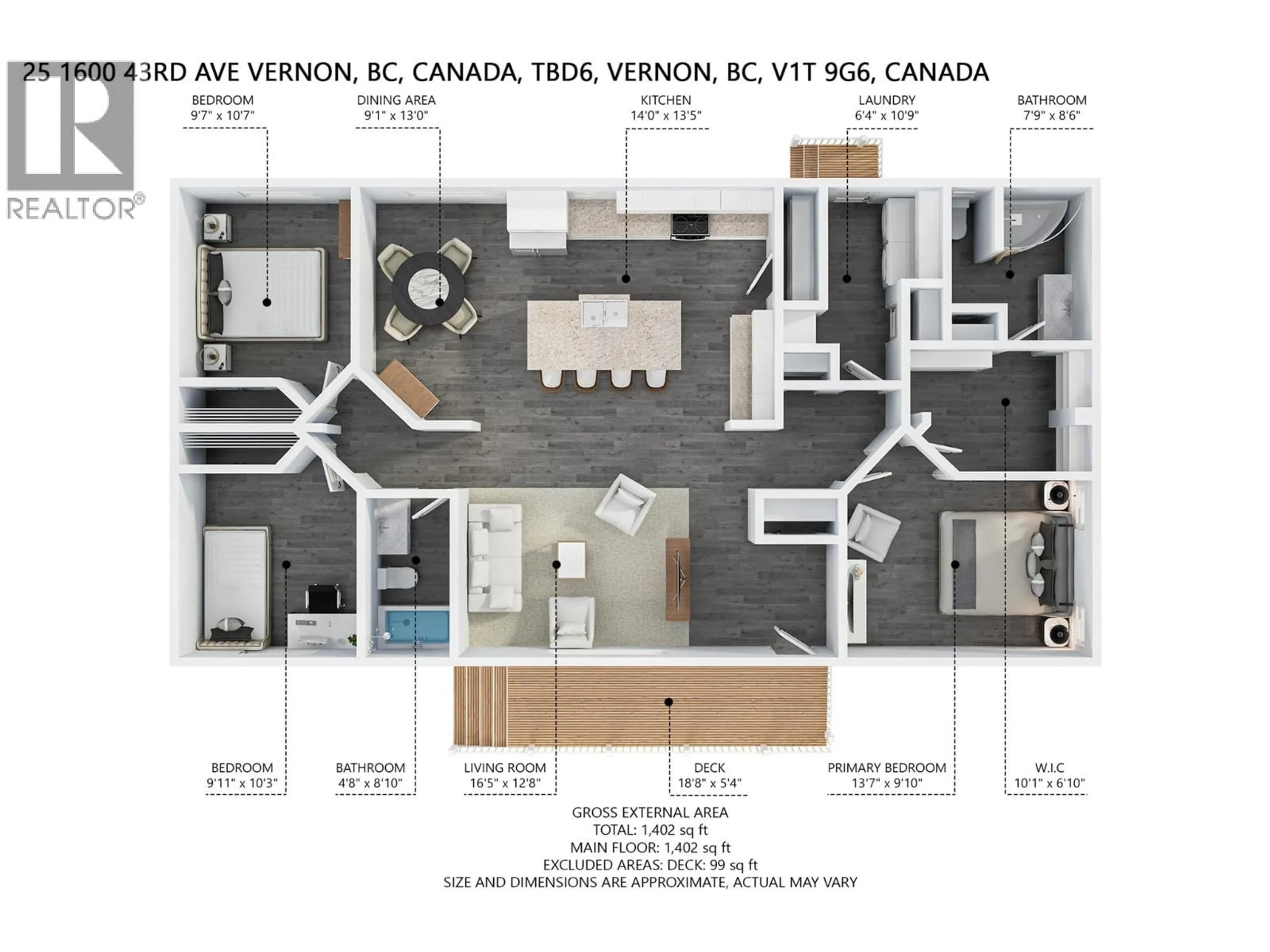 Floor plan for 25 - 1600 43 AVENUE, Vernon British Columbia V1T9G6