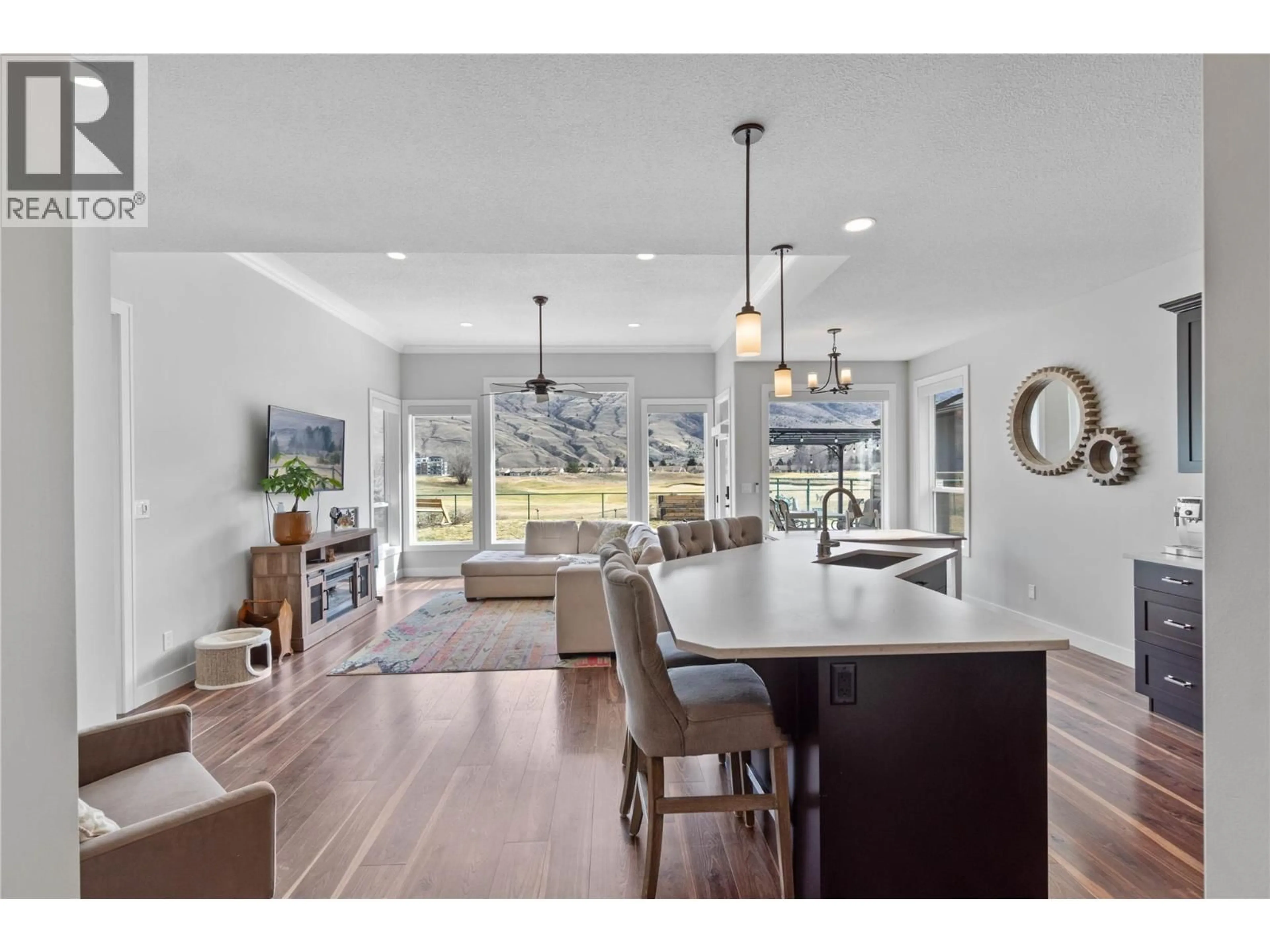 Open concept kitchen, wood/laminate floor for 33 - 3665 WESTSYDE ROAD, Kamloops British Columbia V2B7H5