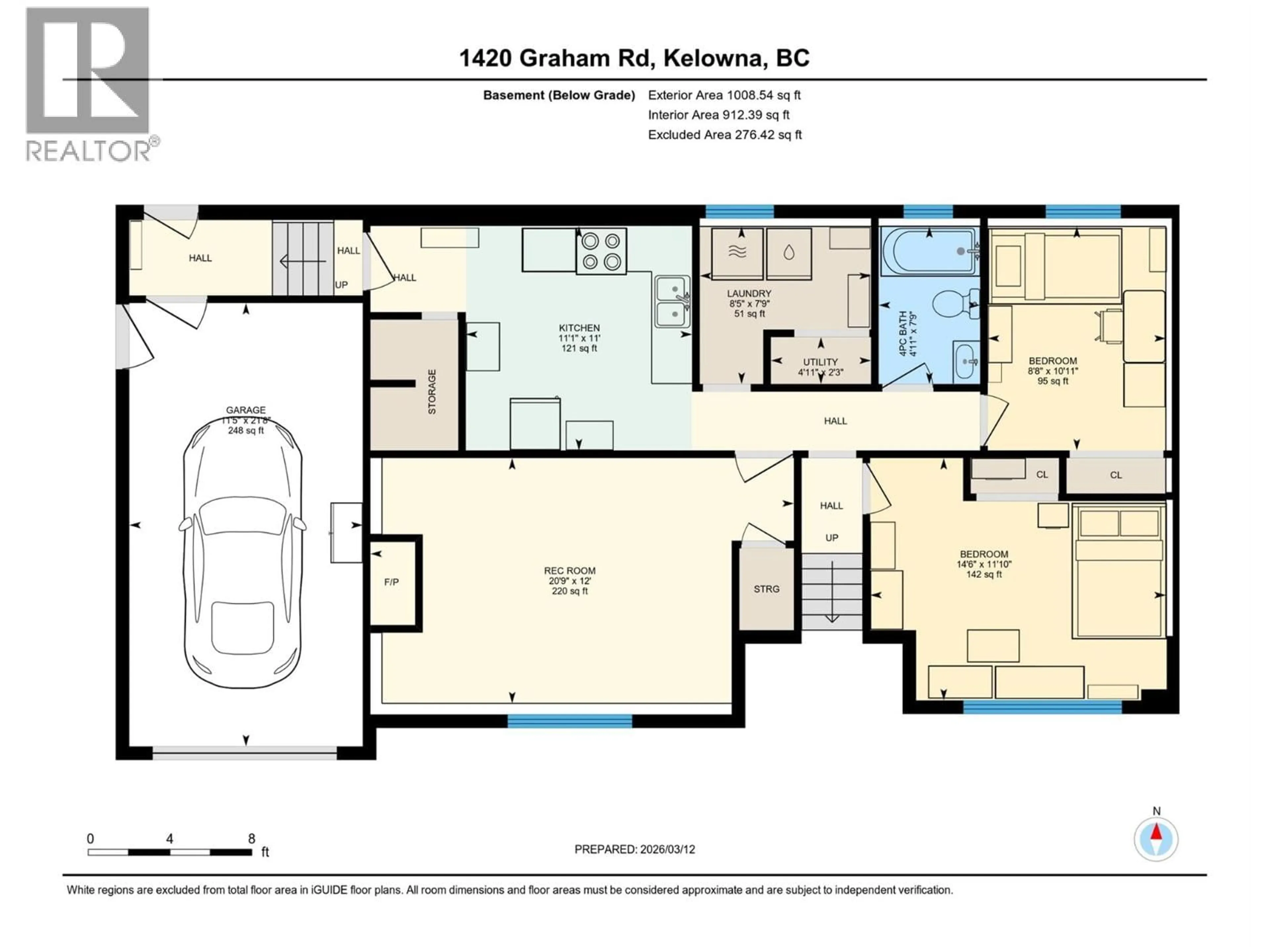 Floor plan for 1420 GRAHAM ROAD, Kelowna British Columbia V1X1K2