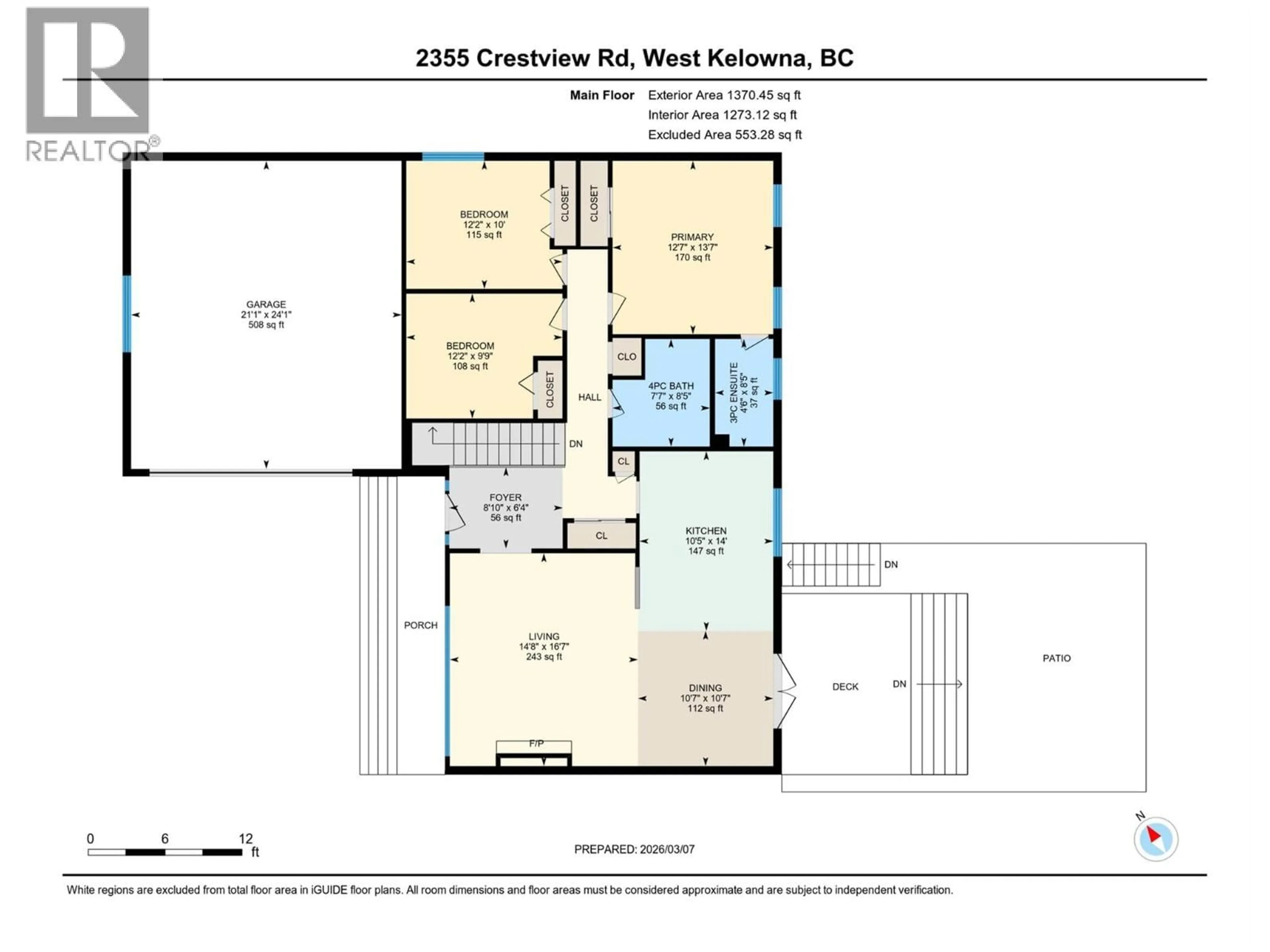 Floor plan for 2355 CRESTVIEW ROAD, West Kelowna British Columbia V1Z1Y9