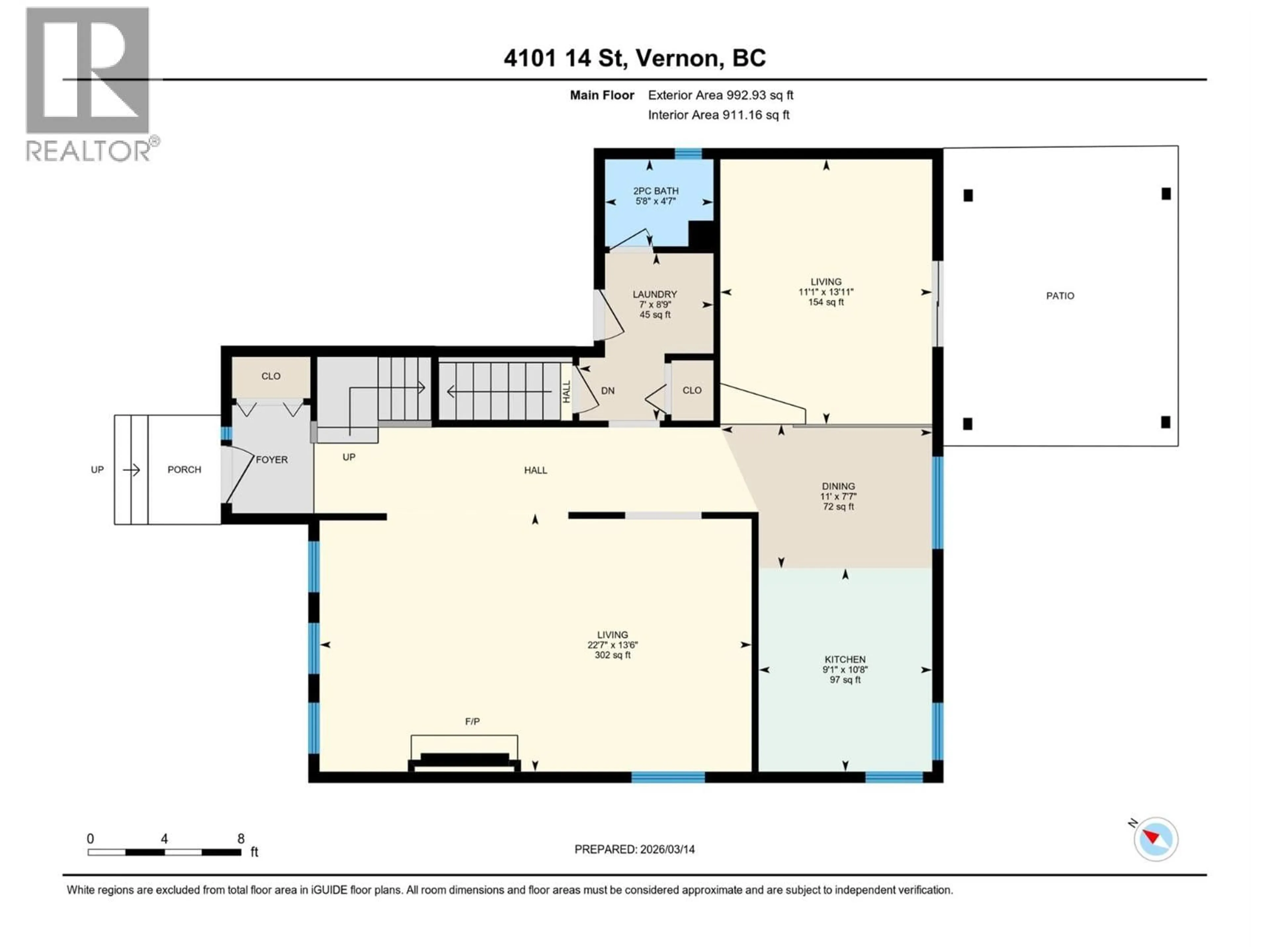 Floor plan for 4101 14 STREET, Vernon British Columbia V1T8B9