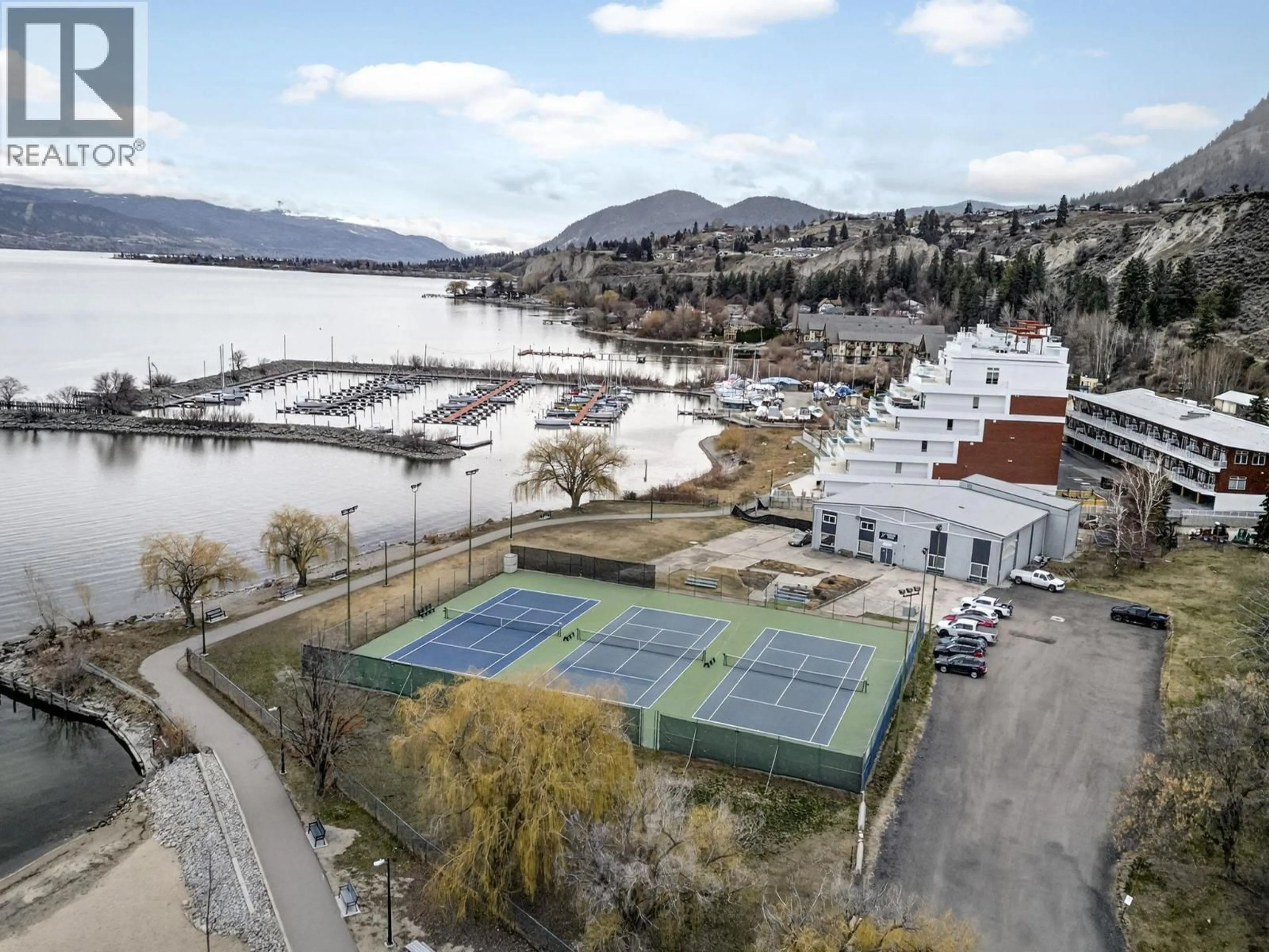 A pic from outside/outdoor area/front of a property/back of a property/a pic from drone, unknown for 202 - 13415 LAKESHORE DRIVE SOUTH, Summerland British Columbia V0H1Z1