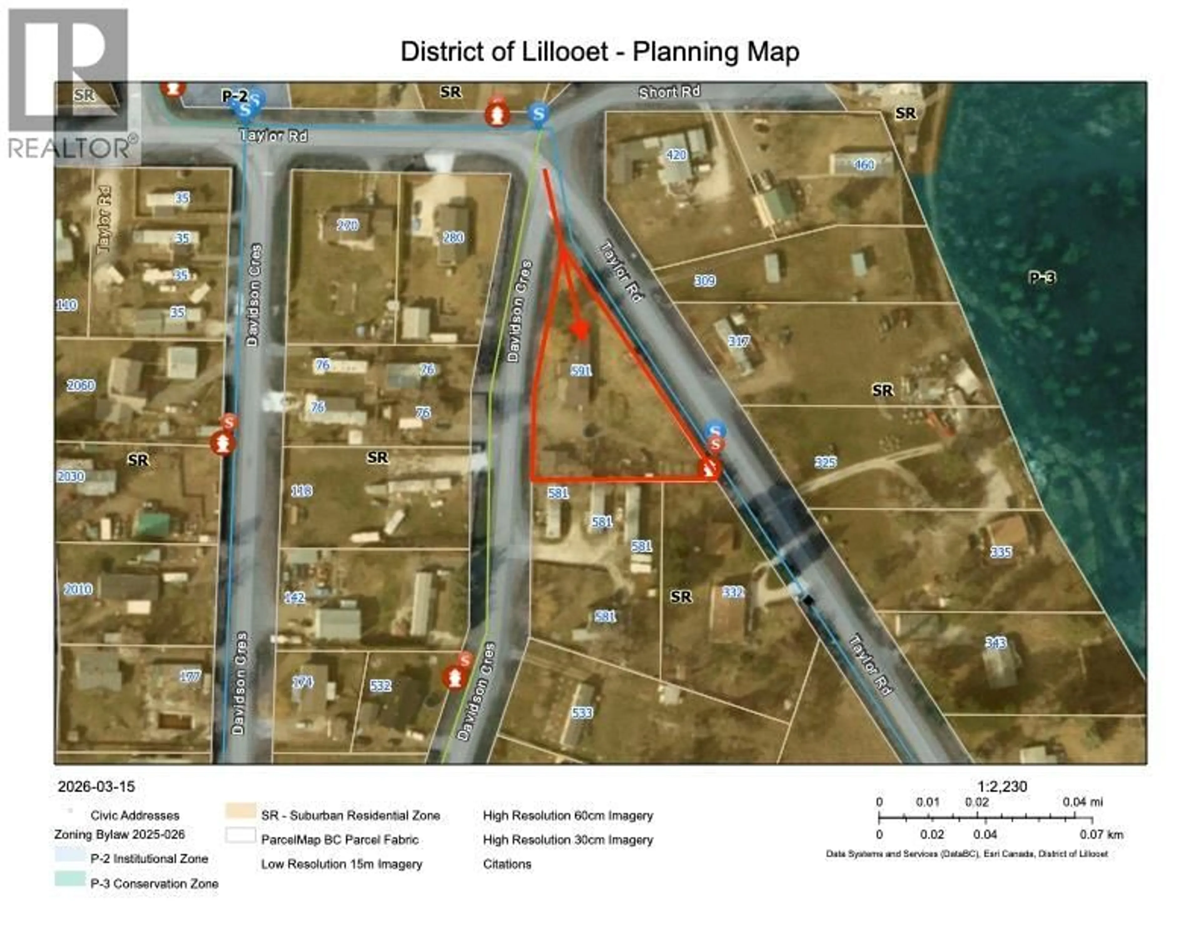 Picture of a map for 591 DAVIDSON CRESCENT, Lillooet British Columbia V0K1V0