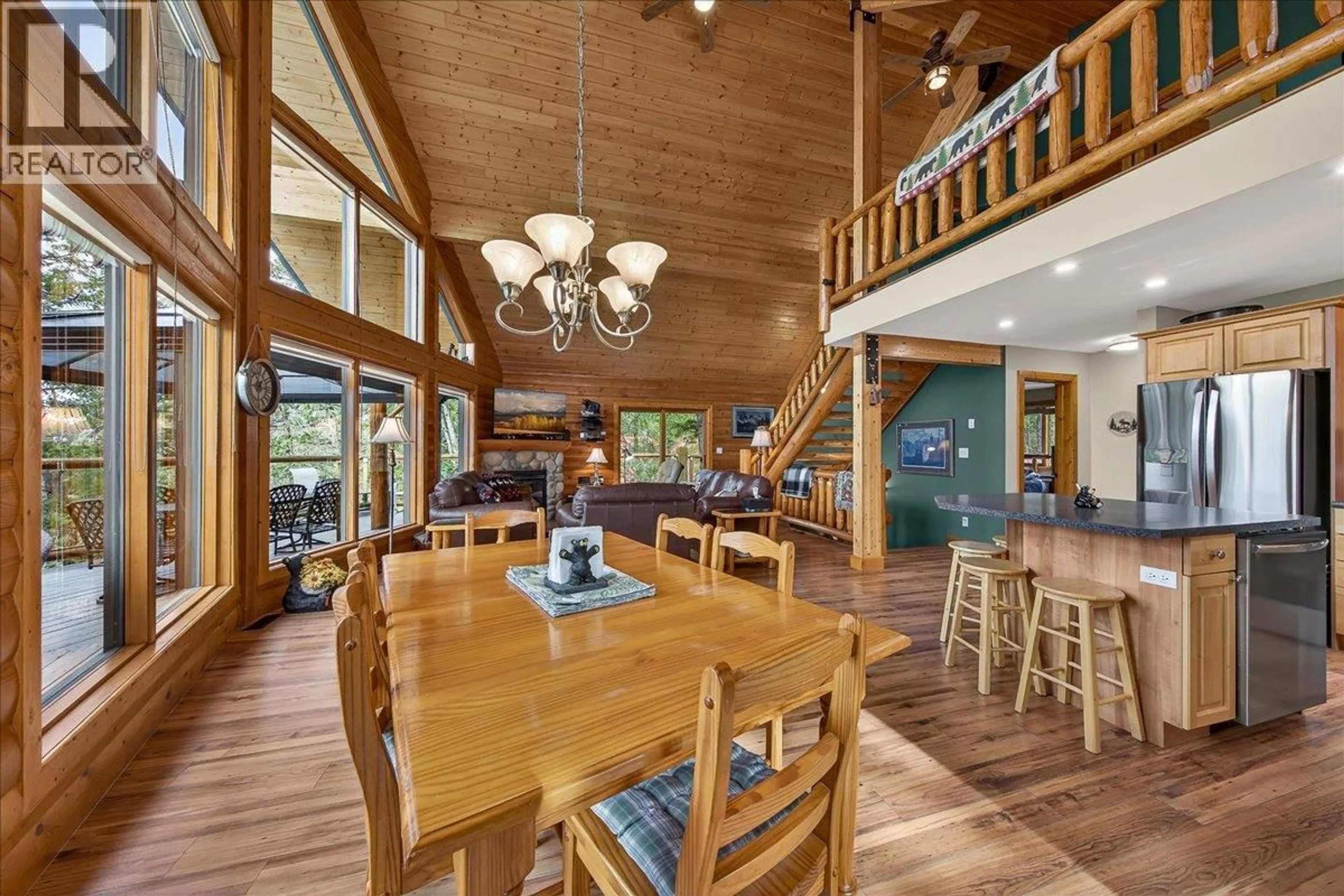 Dining room, wood/laminate floor for 8385 BIGHORN SHEEP LANE, Canal Flats British Columbia V0B1B0