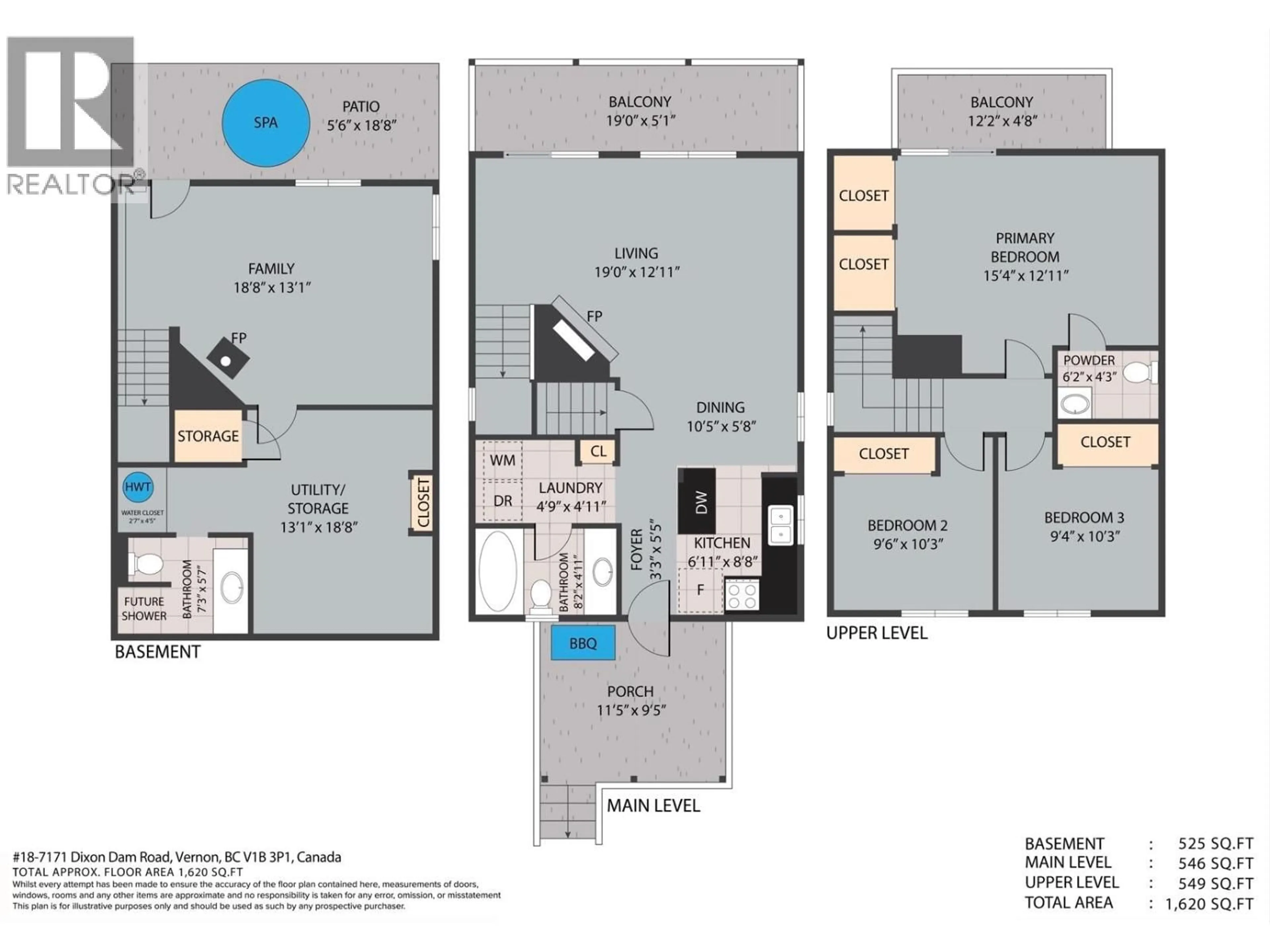 Floor plan for 18 - 7171 DIXON DAM ROAD, Vernon British Columbia V1B3P1