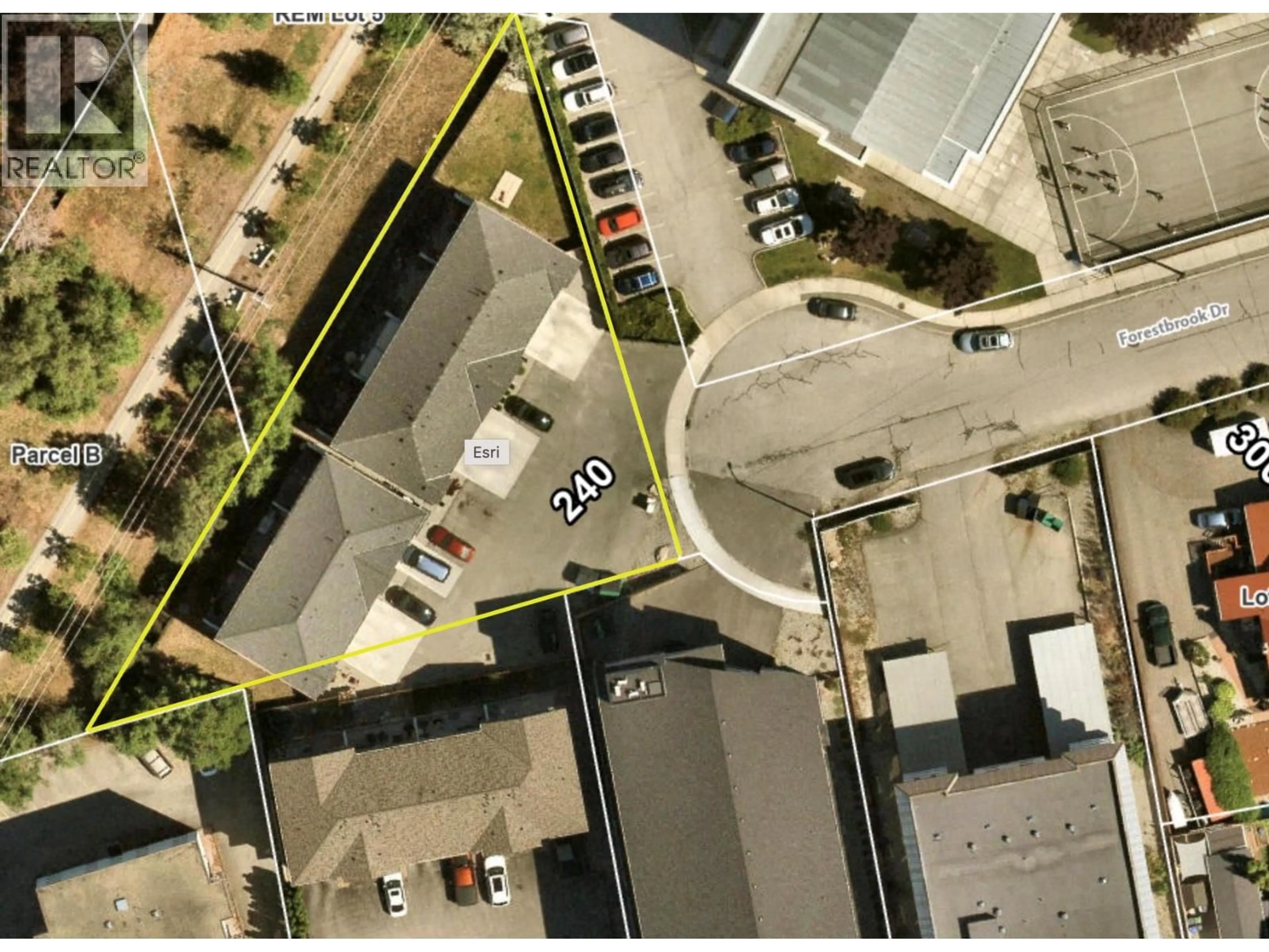 A pic from outside/outdoor area/front of a property/back of a property/a pic from drone, street for 105 - 240 FORESTBROOK DRIVE, Penticton British Columbia V2A2E3