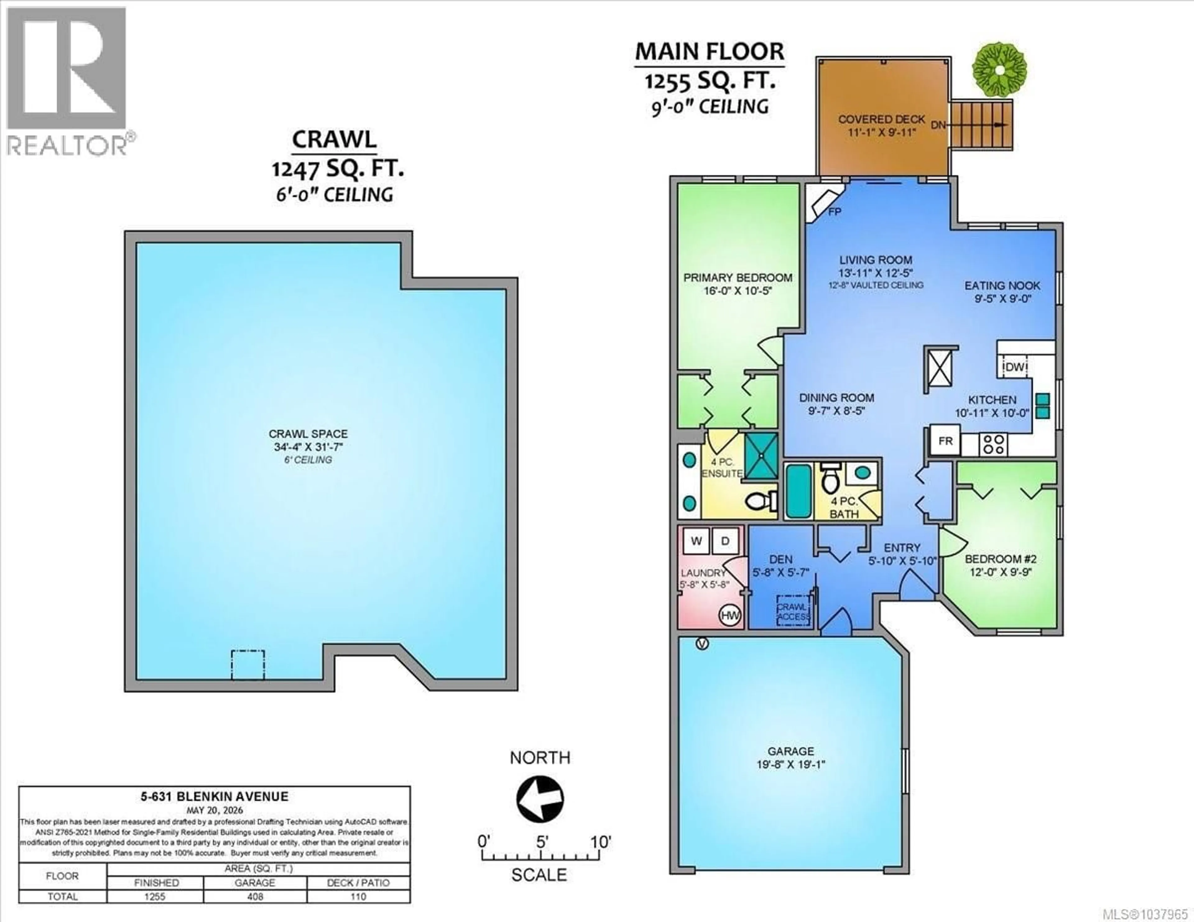 Floor plan for 5 - 631 BLENKIN AVENUE, Parksville British Columbia V9P2Z4