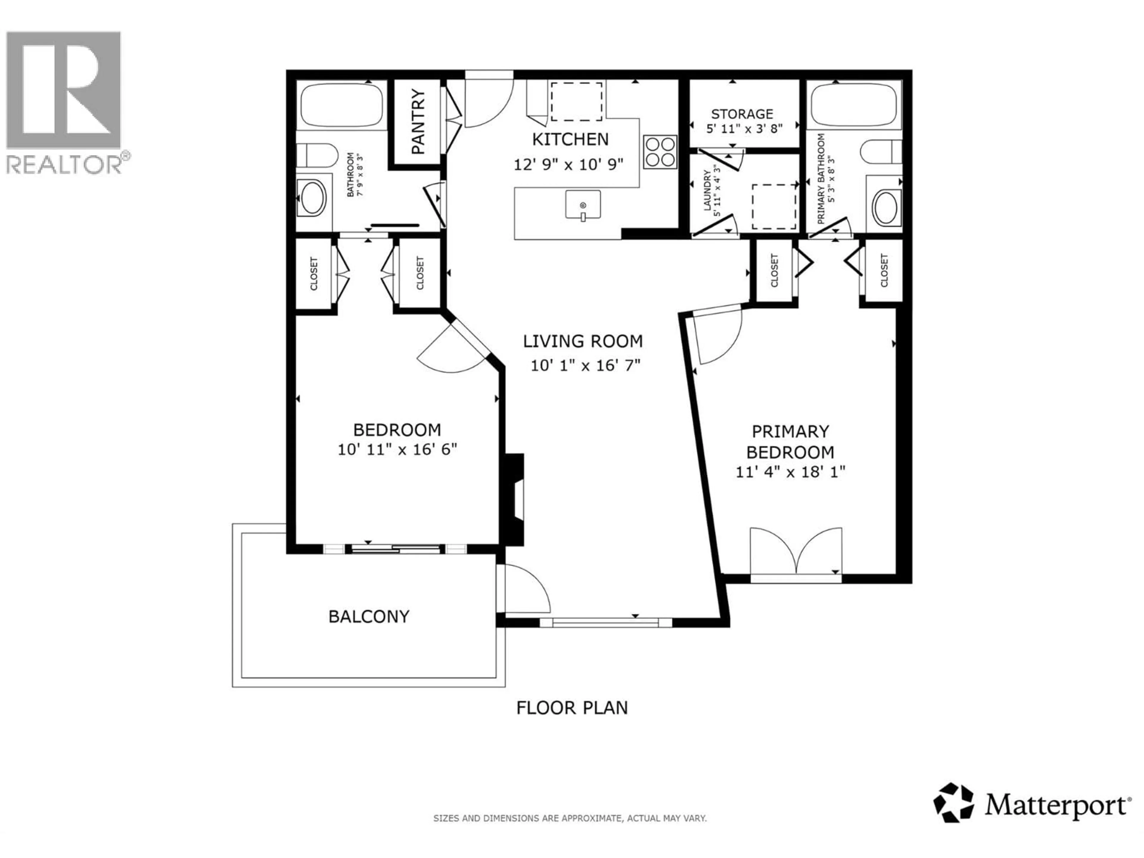 Floor plan for 2402 - 7343 OKANAGAN LANDING ROAD, Vernon British Columbia V1H2J6