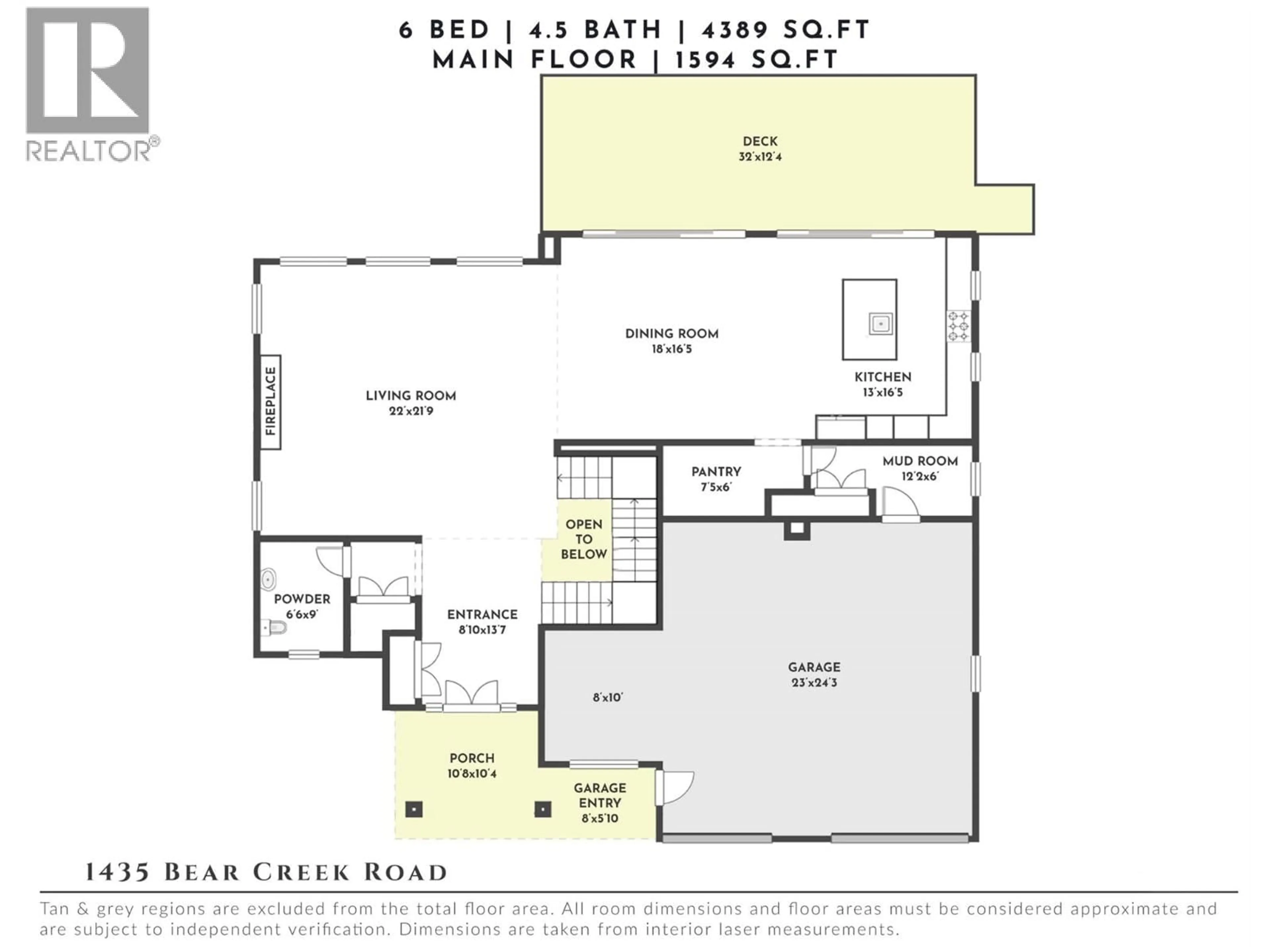 Floor plan for 1435 BEAR CREEK ROAD, West Kelowna British Columbia V1Z2S2