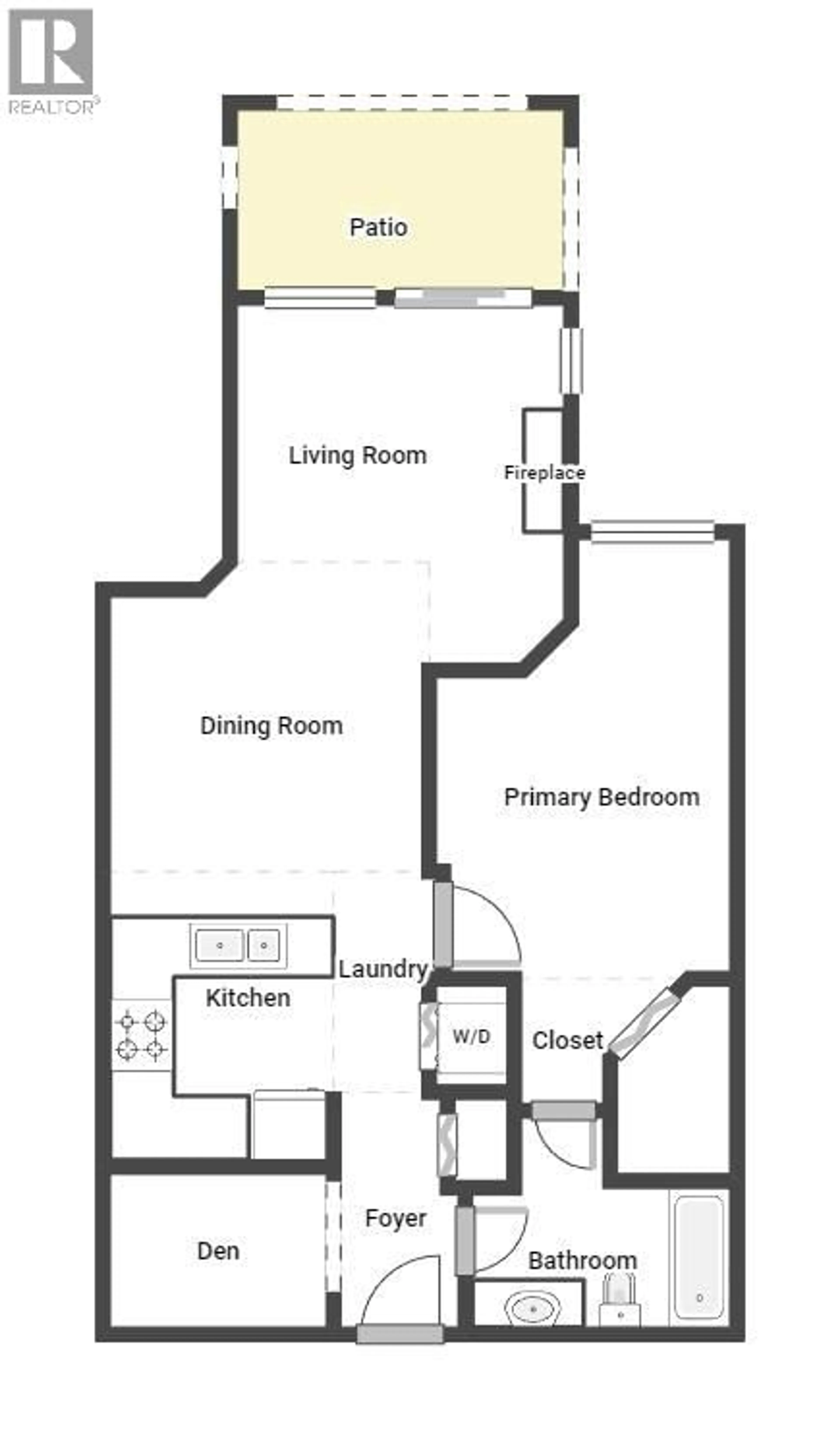 Floor plan for 113 - 1089 SUNSET DRIVE, Kelowna British Columbia V1Y9Z3