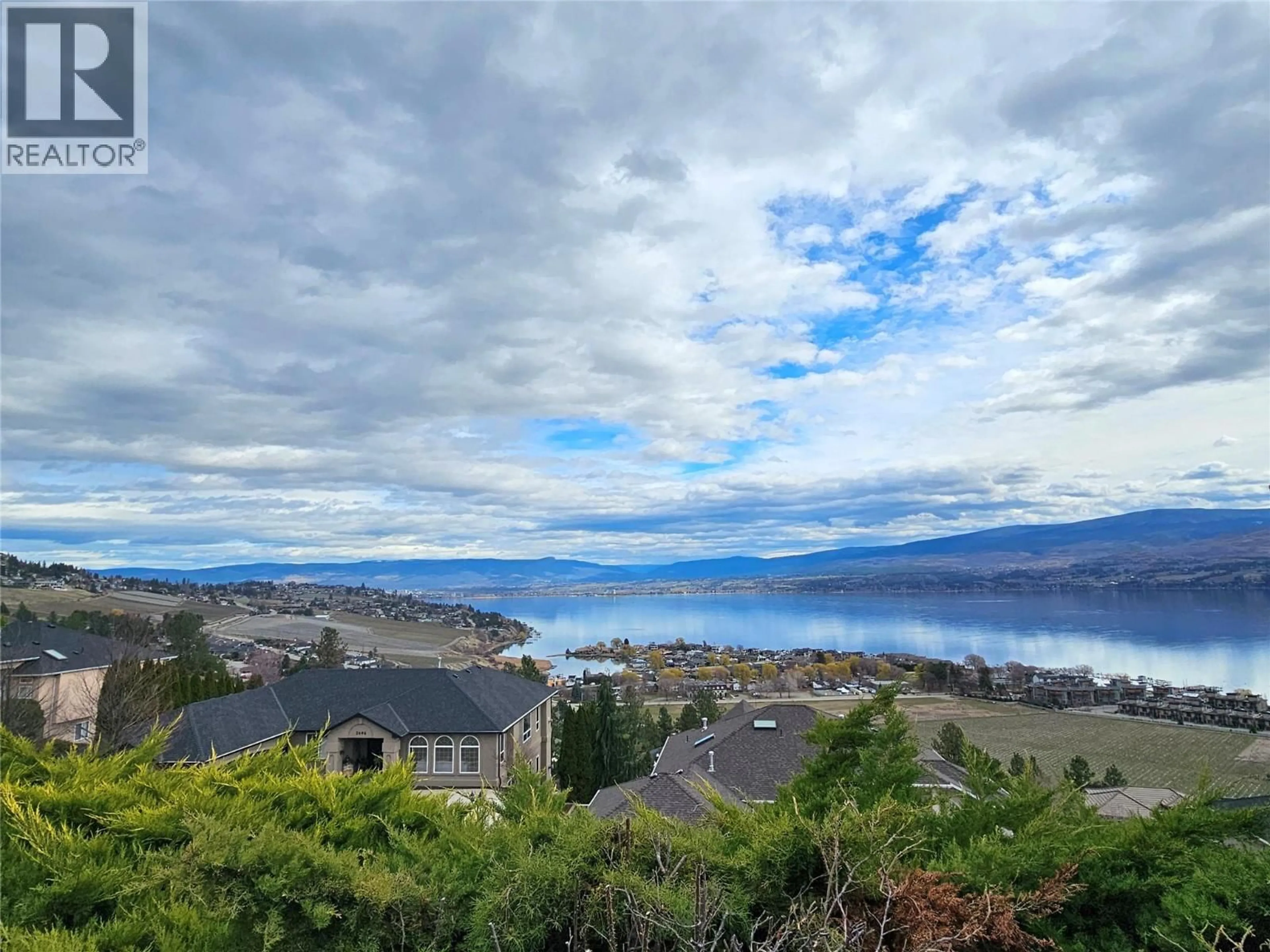 A pic from outside/outdoor area/front of a property/back of a property/a pic from drone, water/lake/river/ocean view for 3617 GALA VIEW DRIVE, West Kelowna British Columbia V4T2M3