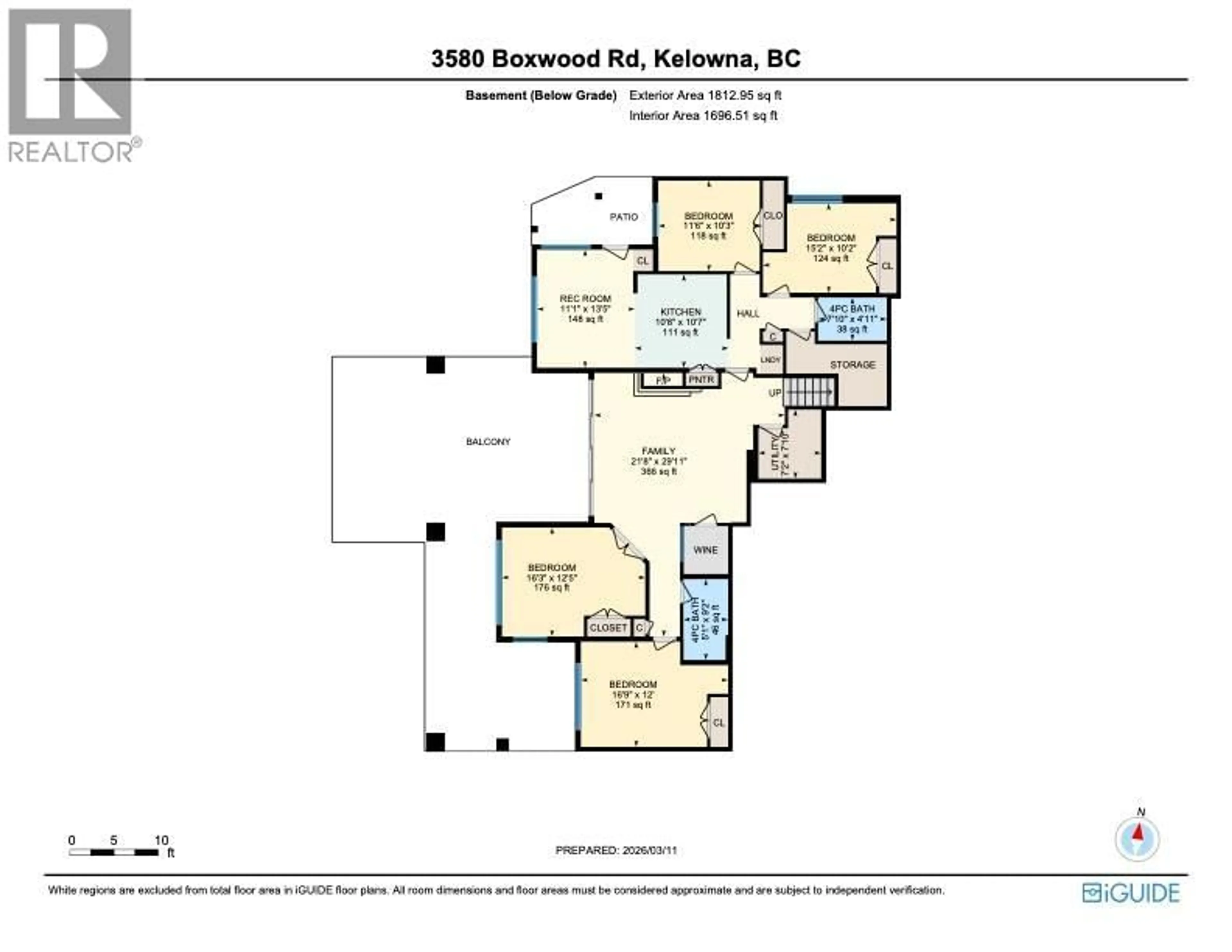 Floor plan for 3580 BOXWOOD ROAD, Kelowna British Columbia V1V3G2