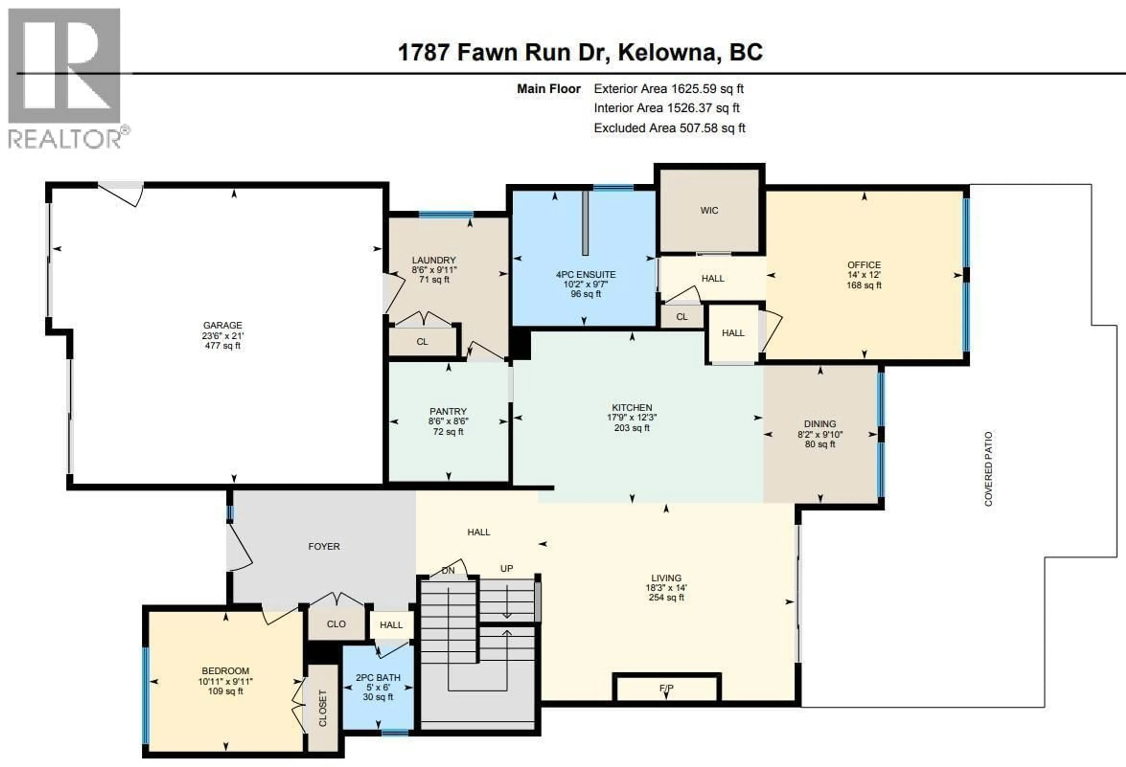 Floor plan for 1787 FAWN RUN DRIVE, Kelowna British Columbia V1W5N9